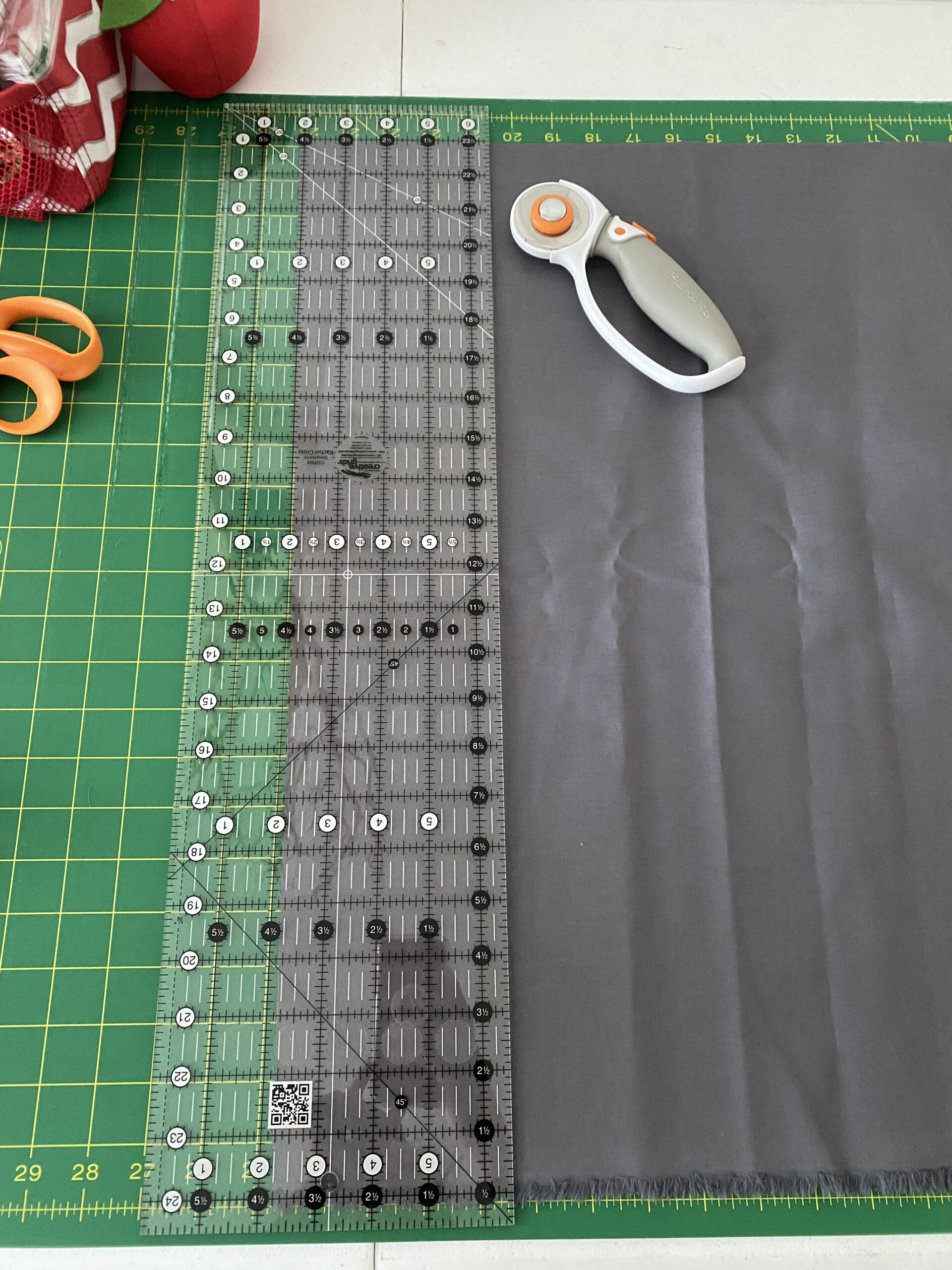 Quilt Ruler 6-1/2in x 24-1/2in Rectangle - CGR24 - Made in USA, Non-Slip Grip Acrylic Quilting, Sewing, Crafting, Patchwork Ruler for Measuring & Cutting Fabric customer photo 1
