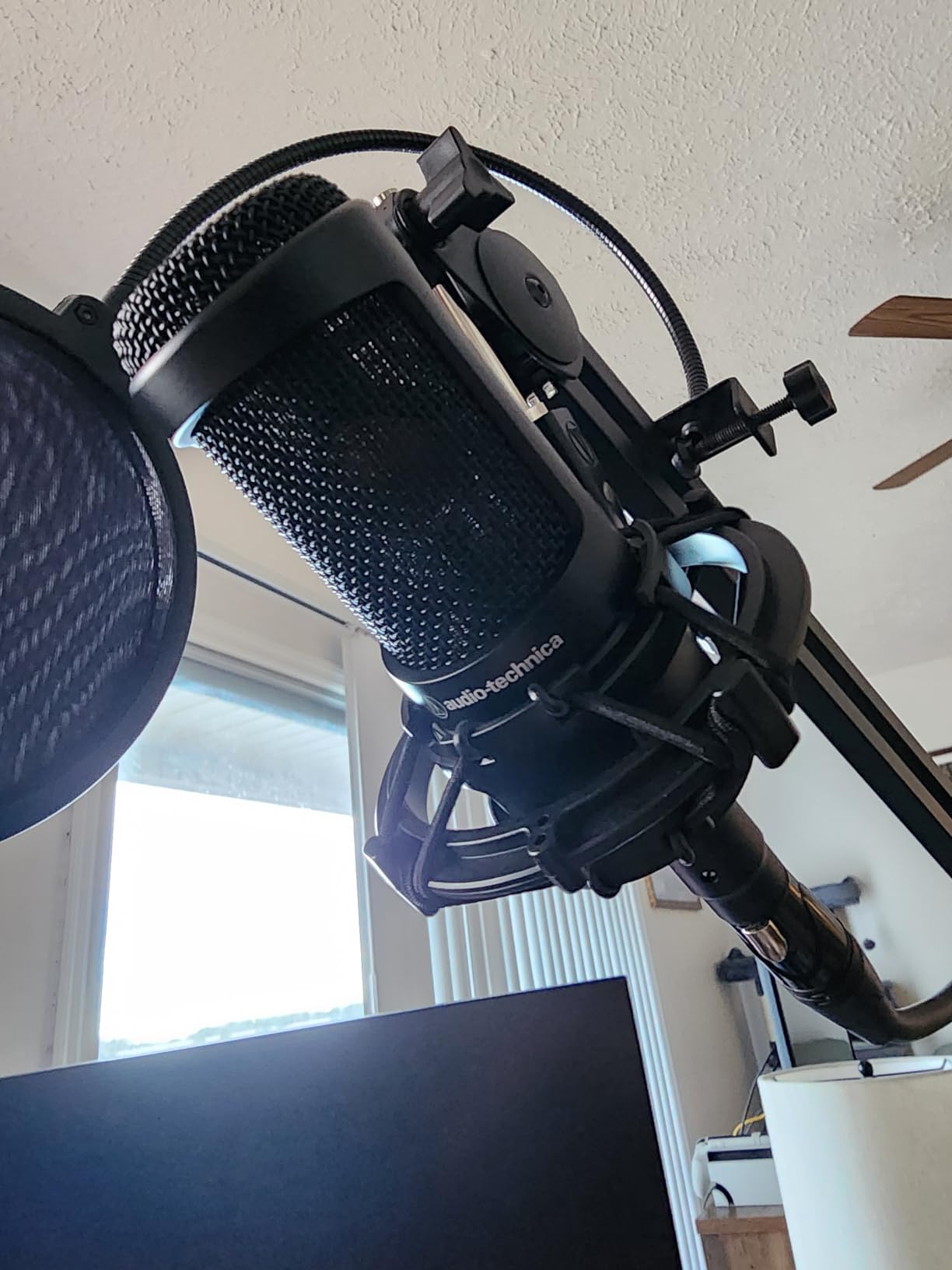 Audio-Technica AT2035 Cardioid Condenser Microphone, Perfect for Studio, Podcasting & Streaming, XLR Output, Includes Custom Shock Mount customer photo 1