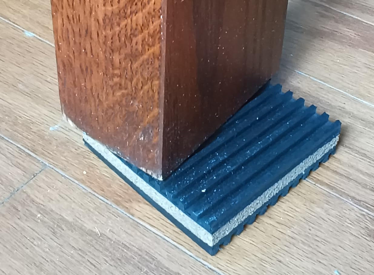 PneumaticPlus Anti Vibration Rubber and Cork isolation pads, Pack of 4 (3 inch X 3 inch X 7/8 inch) customer photo 1