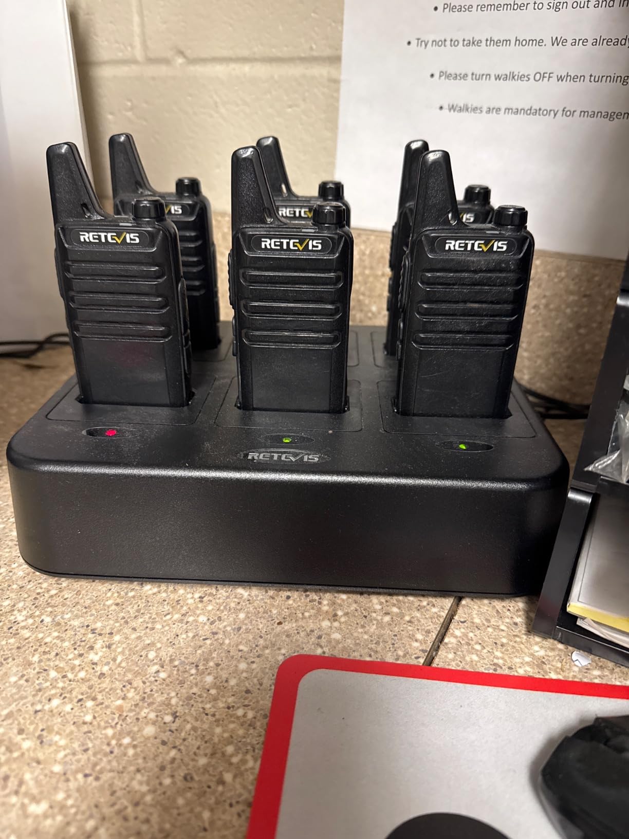 Retevis RT22 Walkie Talkies Rechargeable Hands Free 2 Way Radios Two-Way Radio(6 Pack) with 6 Way Multi Gang Charger customer photo 2