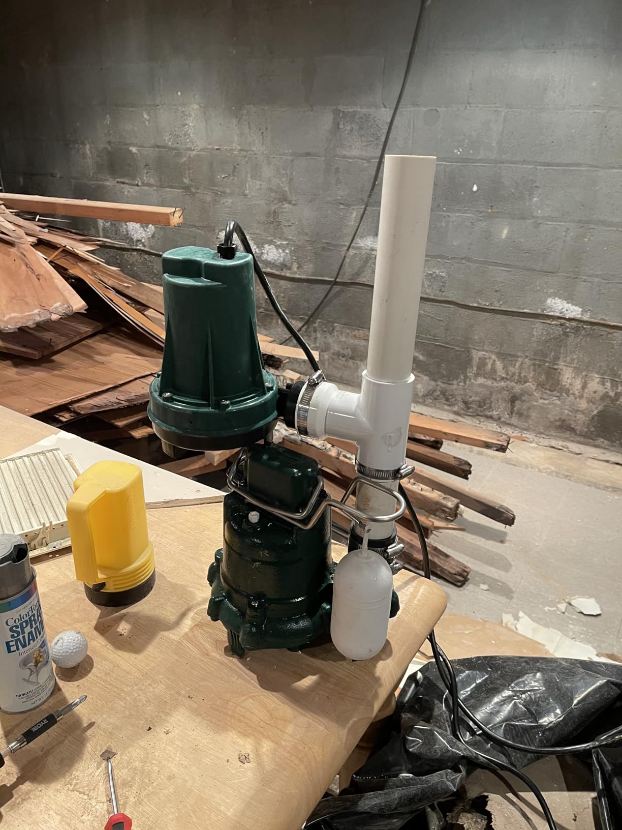 Zoeller 508-0006 AquaNot Spin 508 ProPak - Complete Sump Pump System with M53 Primary Pump & 12 V Battery Backup, Self-Testing, Check Valve & Float Switch - Basement Flood Protection customer photo 1