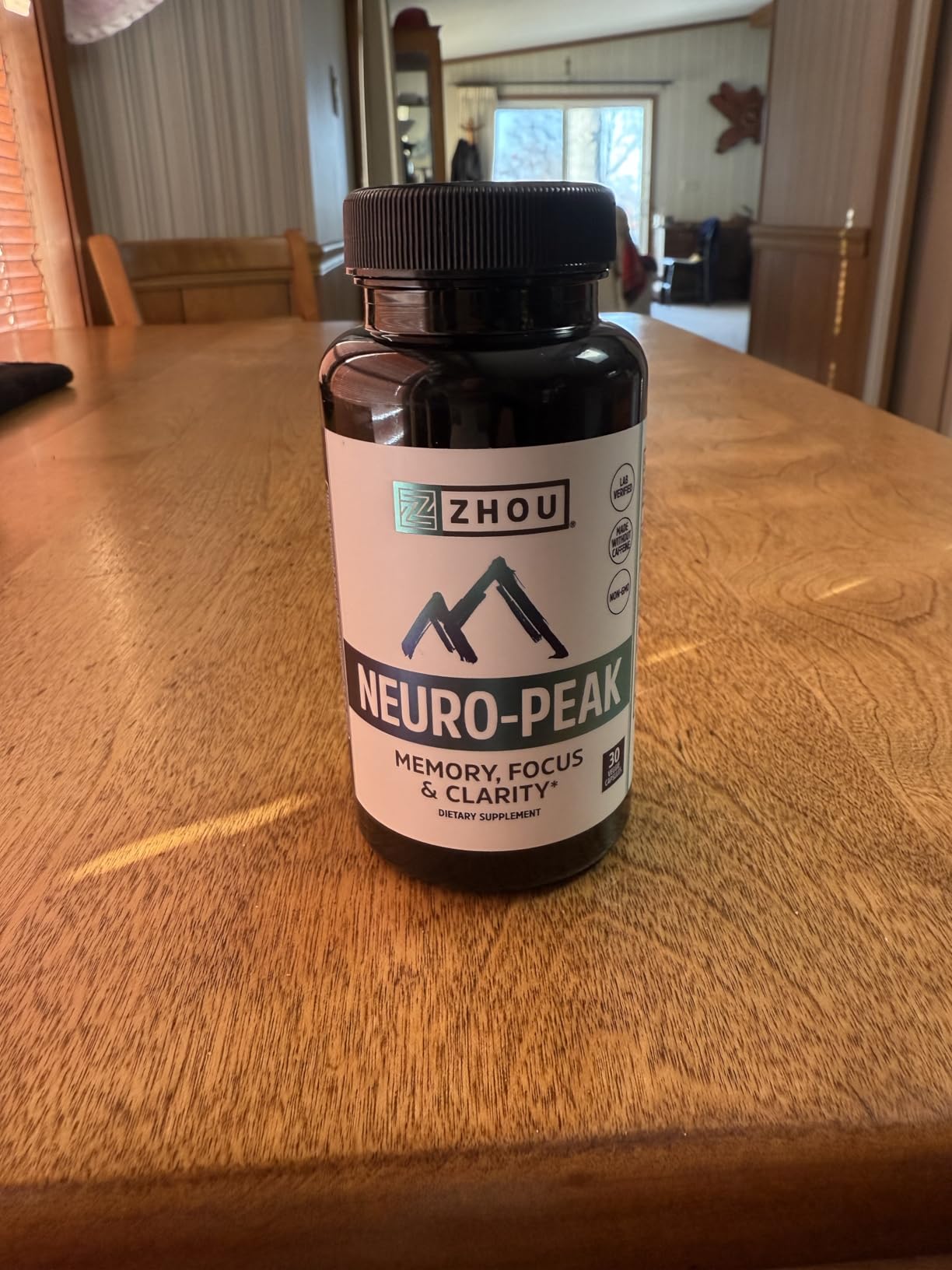 Zhou Neuro-Peak - Brain Supplements for Memory and Focus, Nootropic for Men & Women, Brain Support Pill for Adults, Brain Vitamins - 30 Veggie Capsules customer photo 1