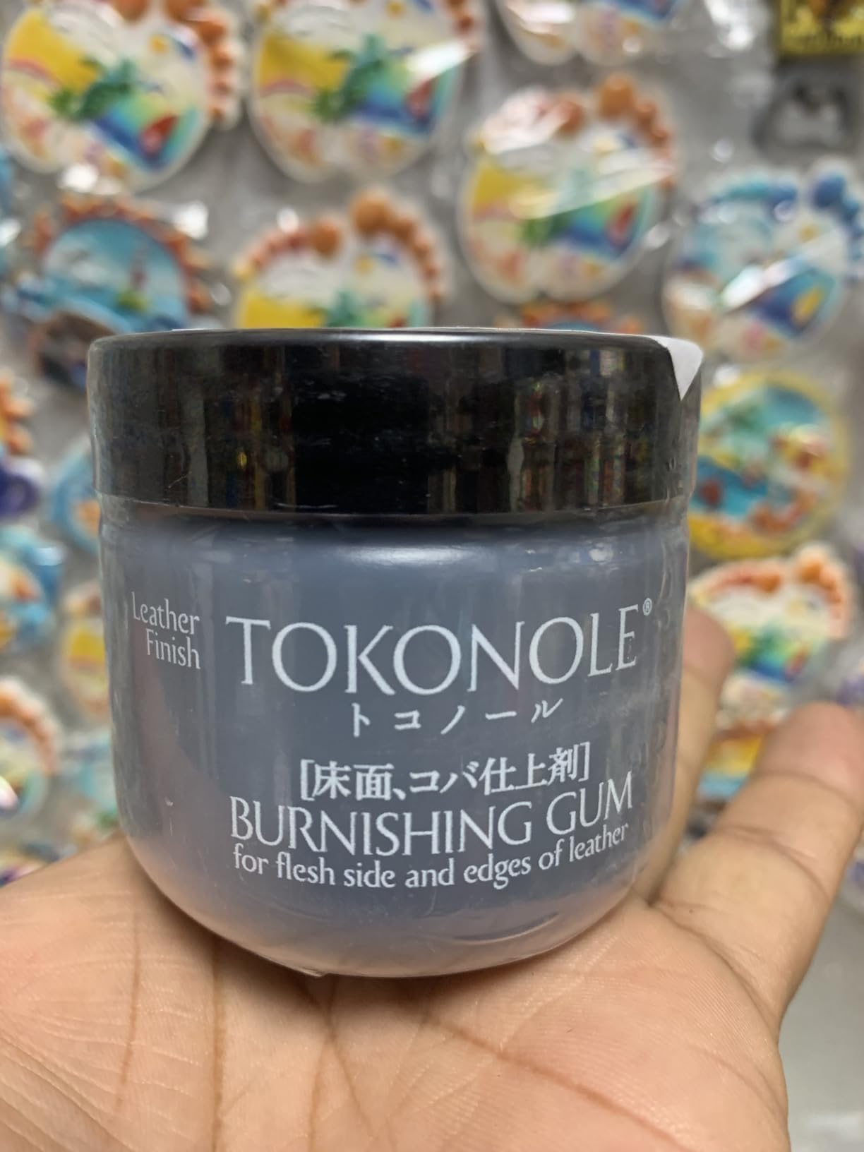 Seiwa Tokonole Leather Finish Burnishing Gum Clear Leathercraft Black (120g) customer photo 1
