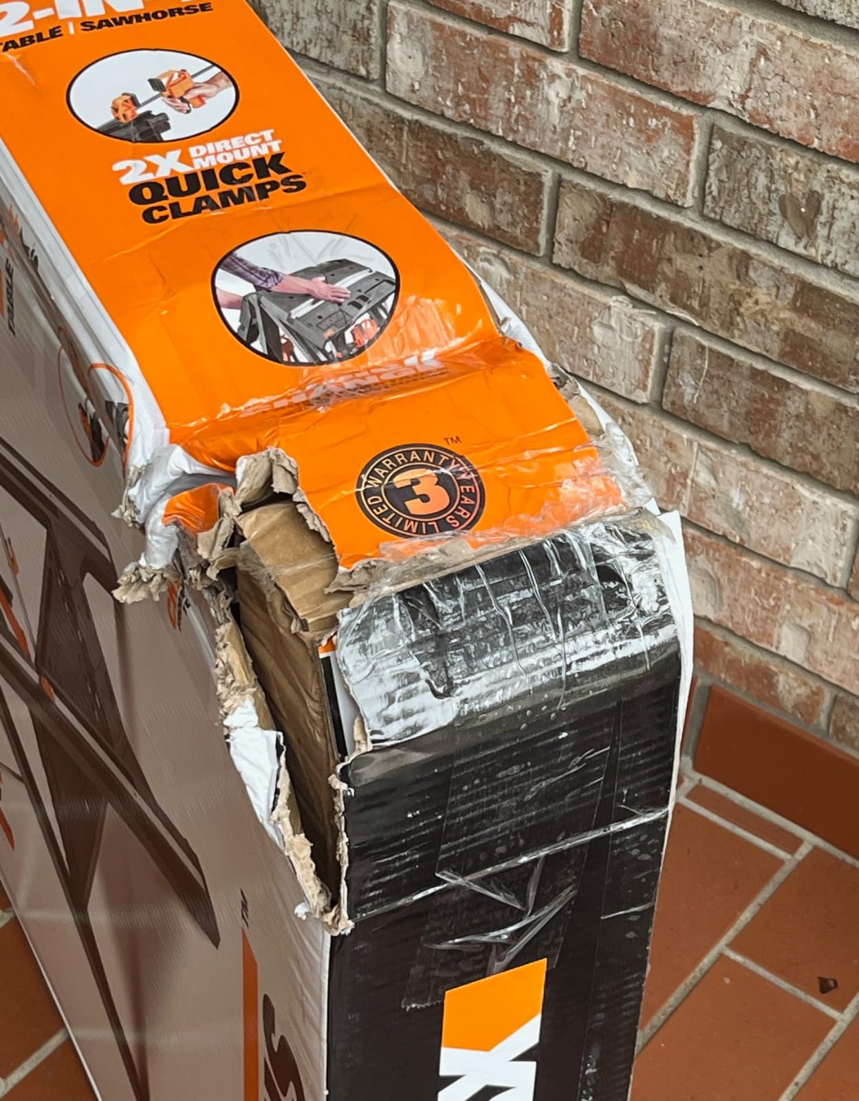 Worx Pegasus 2-in-1 Folding Work Table & Sawhorse, Portable Workbench with 2 Clamps & 4 Clamp Dogs (WX051) customer photo 1