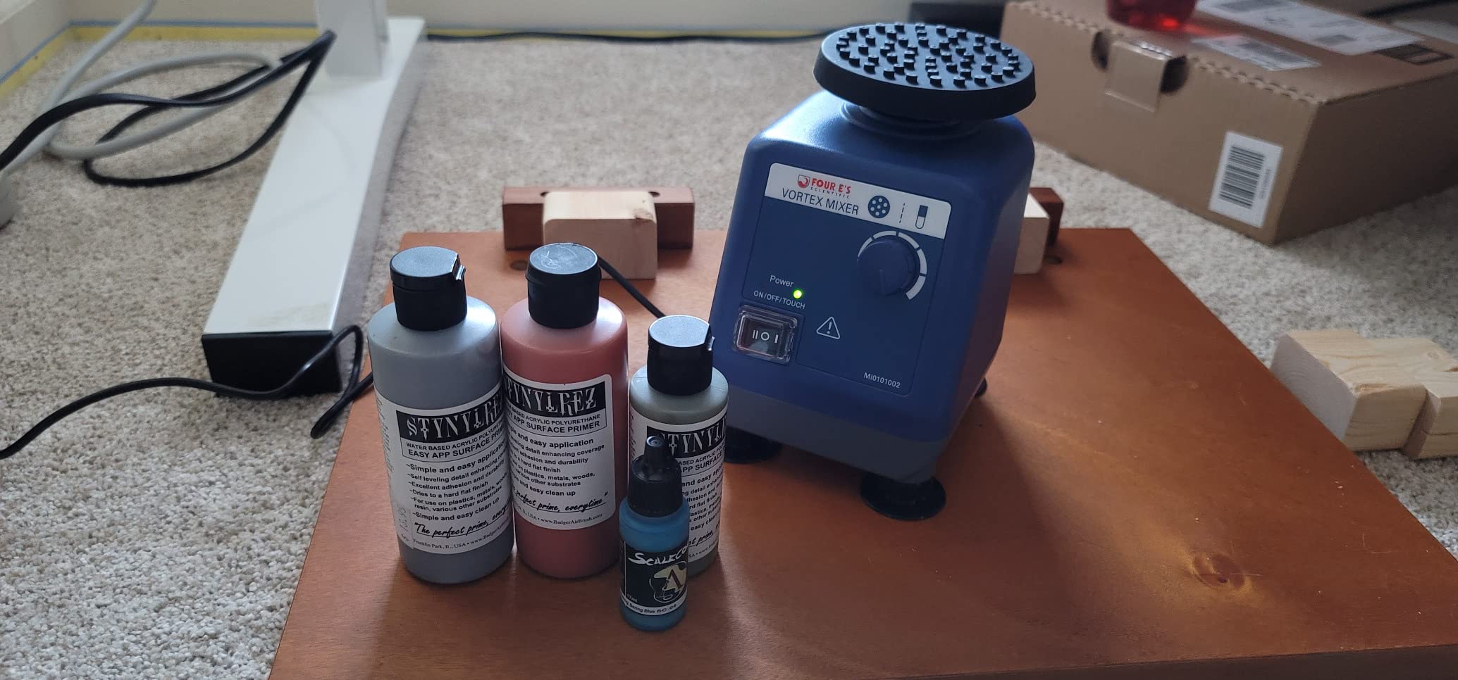 FOUR E'S SCIENTIFIC Laboratory Vortex Mixer Various Speed 0-3000rpm, Touch & Continuous Function - Vortex Shaker Mixer Test Tubes Acrylic Paints Ink customer photo 1
