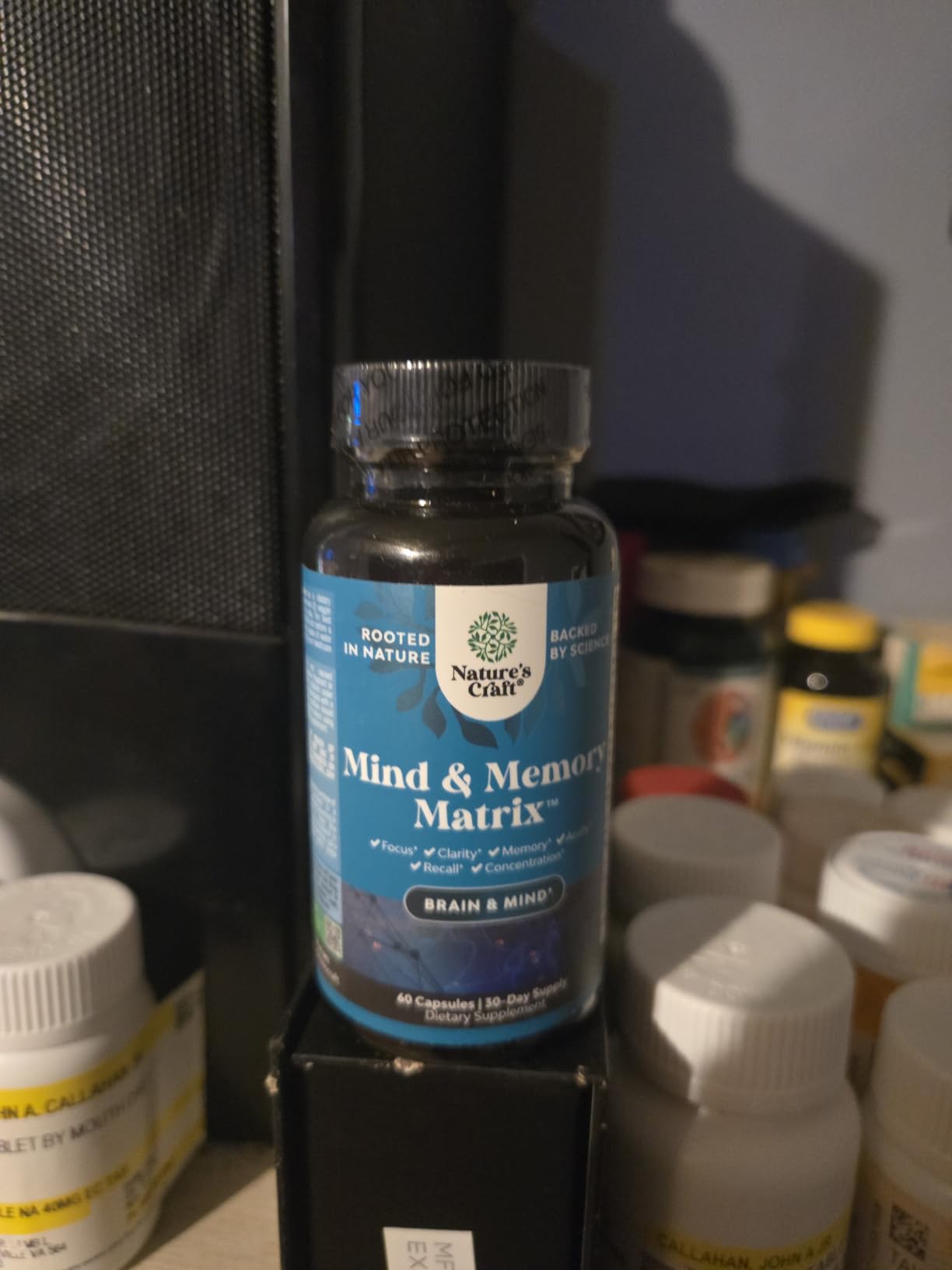 Nootropic Brain Supplement for Memory and Focus Enhancement - Vitamins for Mental Health & Clarity with VIT A, B6, Riboflavin, Niacin, Thiamin & Folate - Cognitive Complex for Mind Vitality - 60 Ct customer photo 1
