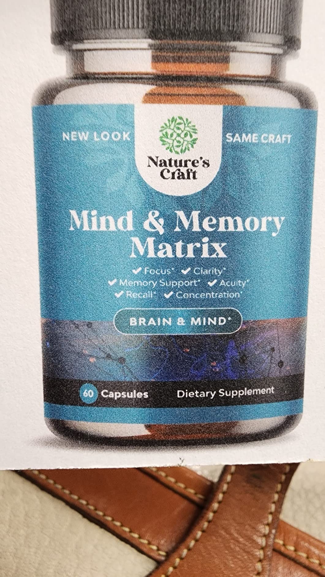 Nootropic Brain Supplement for Memory and Focus Enhancement - Vitamins for Mental Health & Clarity with VIT A, B6, Riboflavin, Niacin, Thiamin & Folate - Cognitive Complex for Mind Vitality - 60 Ct customer photo 2