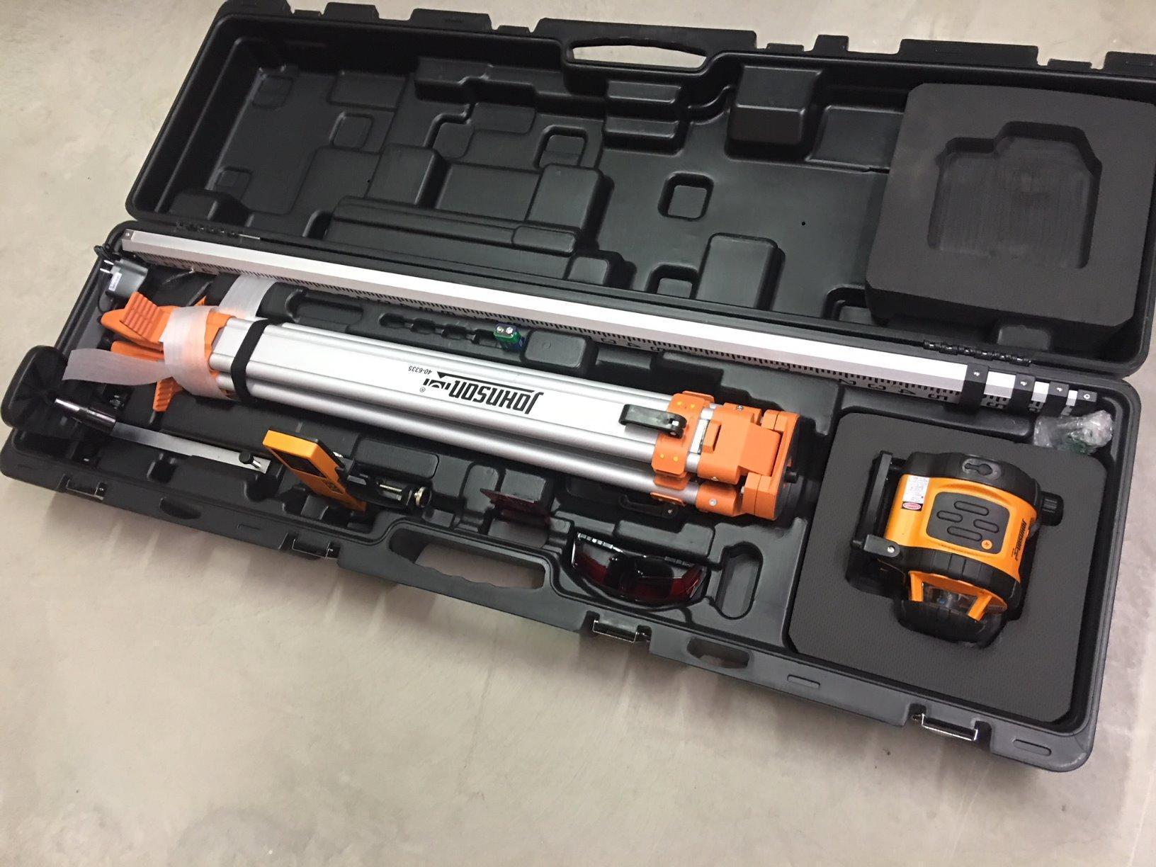 Johnson Level & Tool 99-026K Self-Leveling Horizontal Rotary Laser System w/ Hard Case Kit, 50 x 14.5