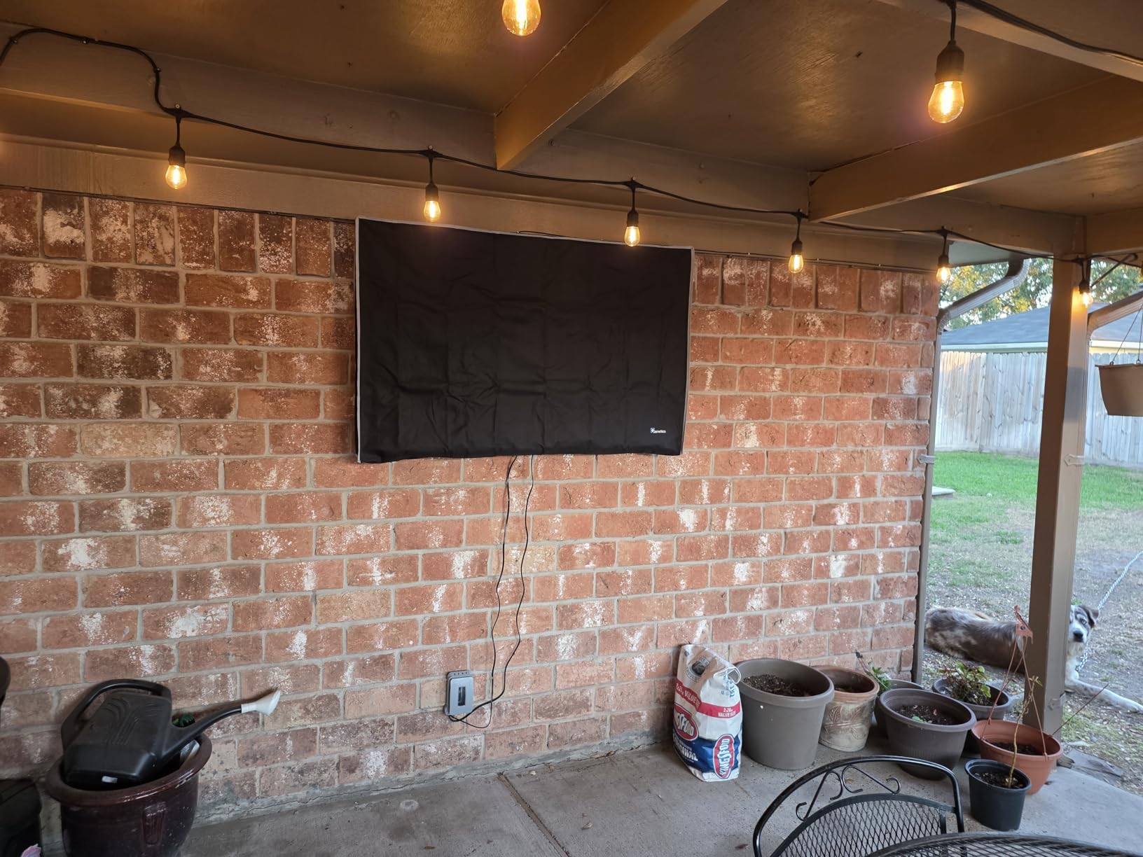 Garnetics Outdoor TV Cover 65 Inch - Waterproof, Weatherproof TV Enclosures with Smart Shield Screen Protectors, Ideal for Outdoor Use, Moving, and Storage - Black customer photo 2