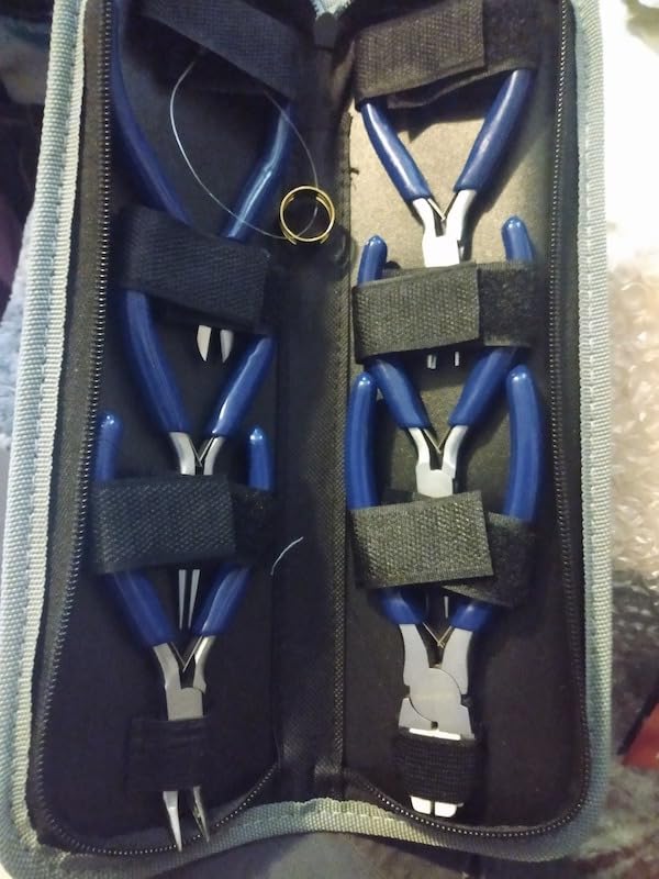 WORKPRO Jewelry Plicers Set, 7-Piece Jewelry Making Tools Kit with Needle Round Nose Plier and Bent Nose Plier Wire Cutter for Jewelry Repair, Beading, Wire Wrapping, Crafts, with Carrying Pouch customer photo 1