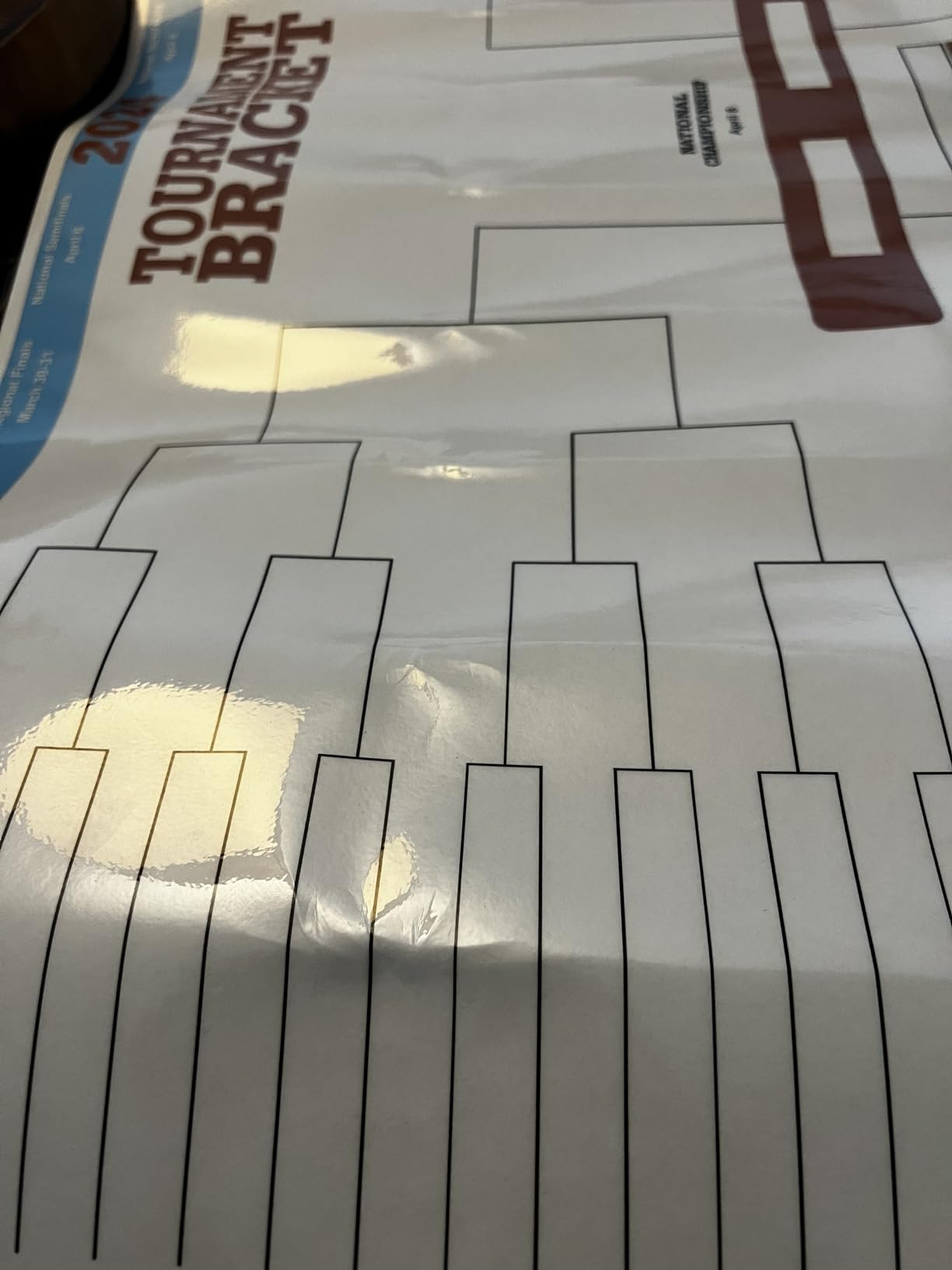 Copy King 2026 Men's March Basketball Tournament Dry Erase Bracket Poster 24x36 customer photo 2