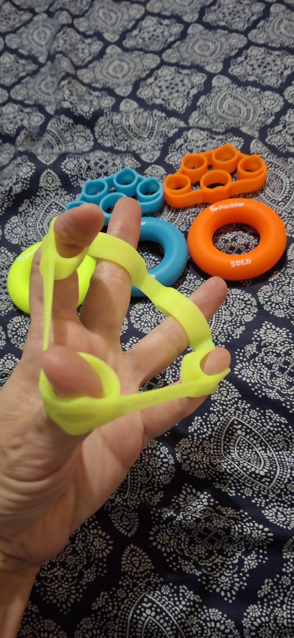 Hand Grip Strengthener, Finger Exerciser, Grip Strength Trainer (6 PCS),New Material,Forearm Grip Workout, Finger Stretcher, Relieve Wrist Pain, Carpal Tunnel customer photo 2