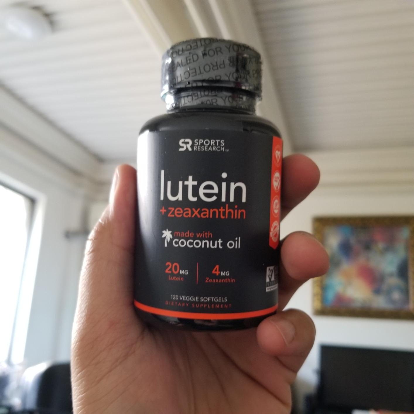 Sports Research® Lutein and Zeaxanthin Capsules - Eye Health Support Supplement Made with Lute-Gen® and Organic Coconut Oil - Vegan Friendly & Non-GMO Verified - 120 Veggie Softgels customer photo 2