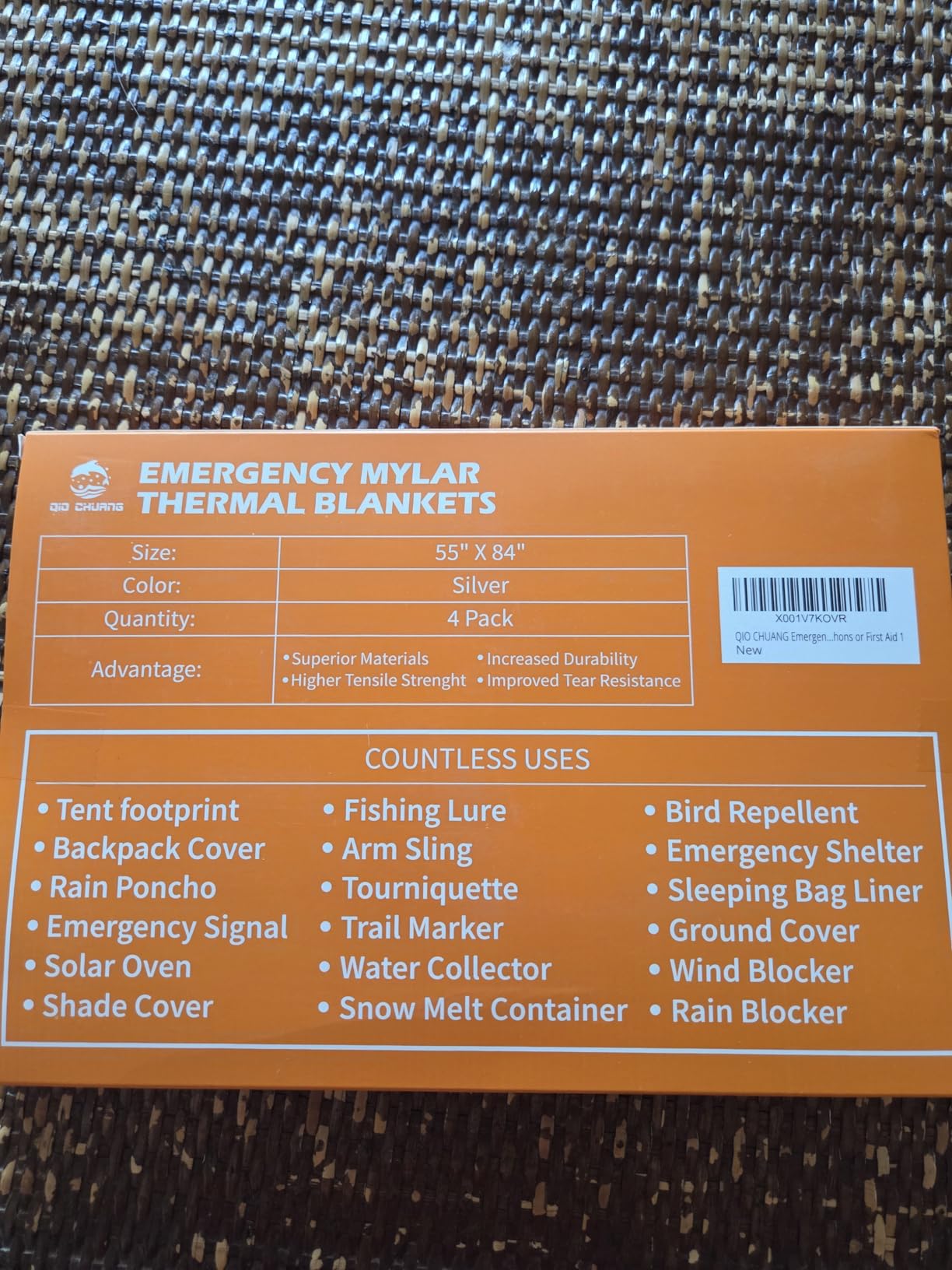Emergency Mylar Thermal Blankets - Space Blanket Survival kit Camping Blanket (4-Pack). Perfect for Outdoors, Hiking, Survival, Bug Out Bag, Marathons or First Aid customer photo 2