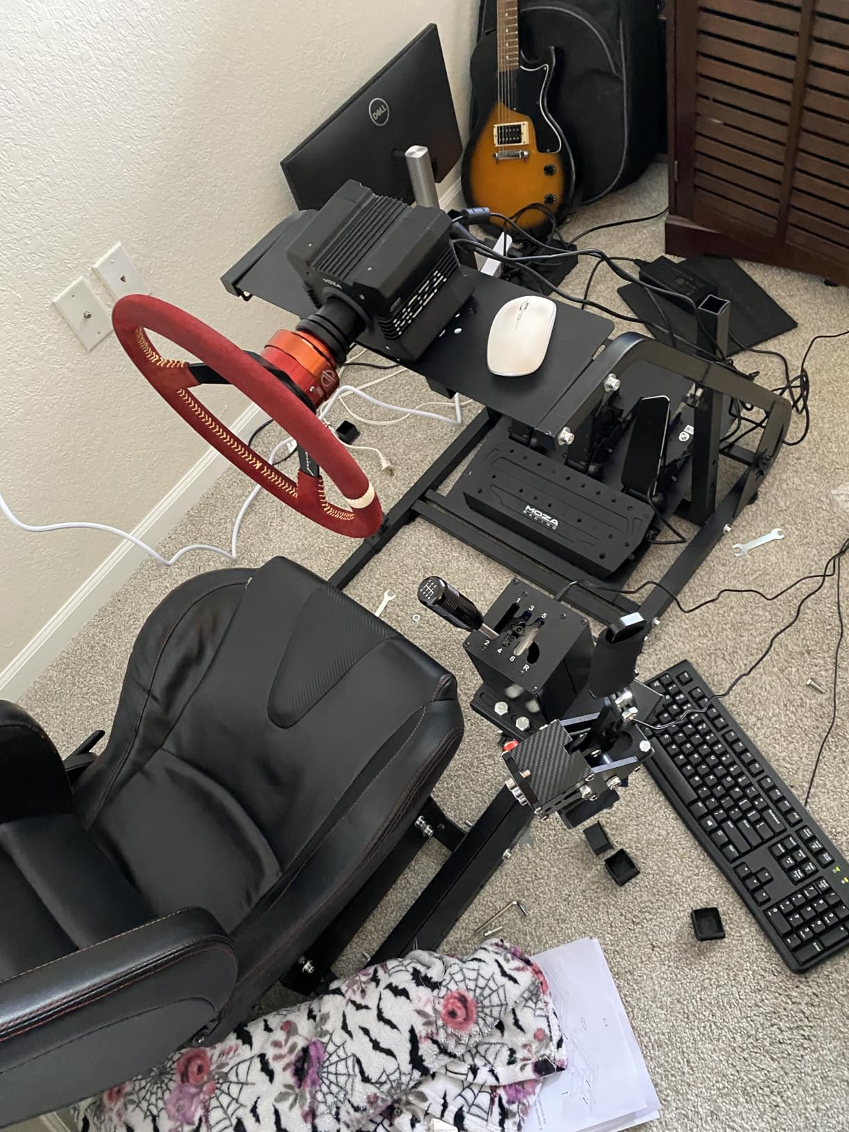 Marada Reinforced Stabilizing Racing Steering Wheel Cockpit Fit for Fanatec, for PXN, for Thrustmaster, for Logitech Device Adjustable Driving Simulator Stand, Wheel Pedal Handbrake Not Included customer photo 2