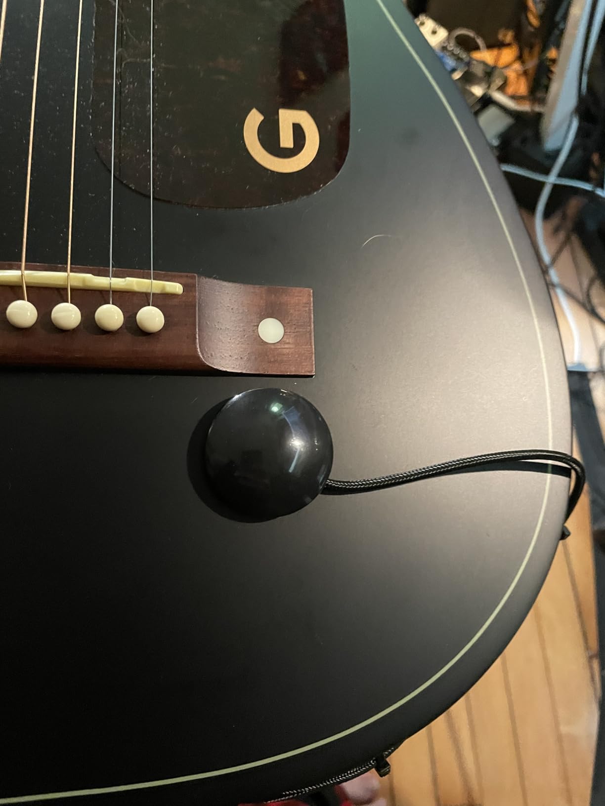 Imelod Contact Microphone Piezo Pickup for Guitar Ukulele Violin Cello Banjo Mandolin etc(Black) customer photo 2