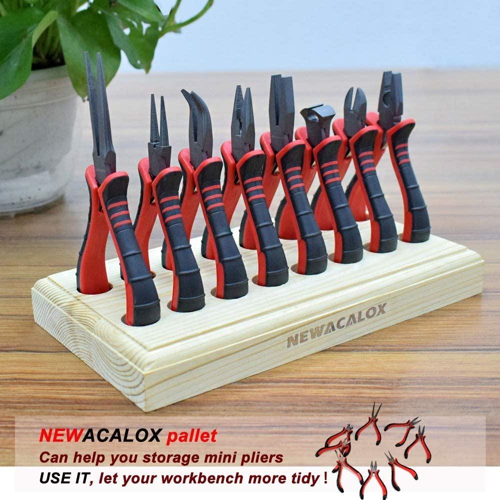 Jewelry Pliers Sets Jewelers Making Tools Kit, Professional 8 piece Mini Wire Plier with Wood Holder for Beading, Crafting, Crimping, Cutting, Repair, Wrapping customer photo 1