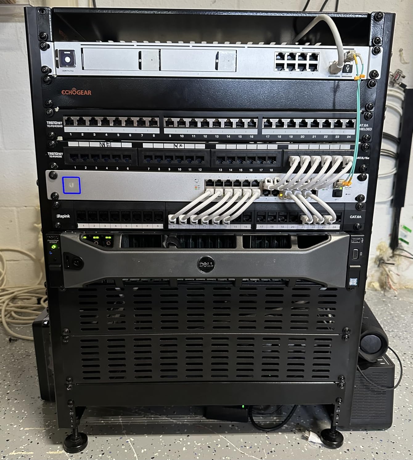 TRENDnet 8-Port Cat6A Shielded Patch Panel, Wall Mount Ready, 10G Ready, Cat5e, Cat6, Cat6A Compatible, Metal Housing, Color-Coded Labeling for T568A & T568B Wiring, Cable Management, Black, TC-P08C6AS customer photo 1