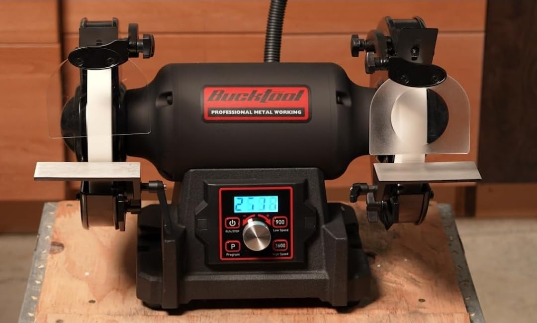 BUCKTOOL 8 inch Dual Speed Bench Grinder & Buffer, Professional Low High Speed Bench Grinder Buffer with Cast Iron Base TDS-200DS customer photo 1