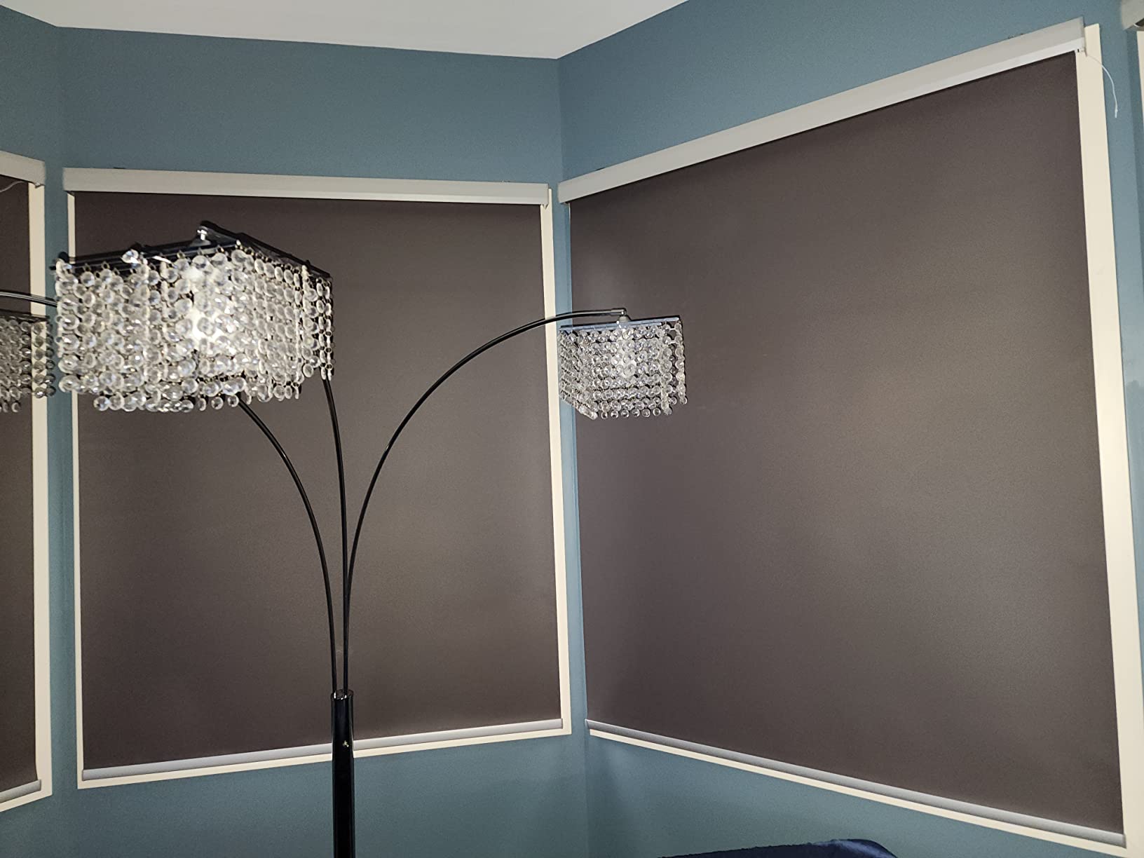 Graywind Motorized Roller Shade Blinds 100% Blackout Shades Cordless Waterproof Remote Control Window Automated Blinds with Valance Custom Size for Smart Home and Office, Dark Grey customer photo 1