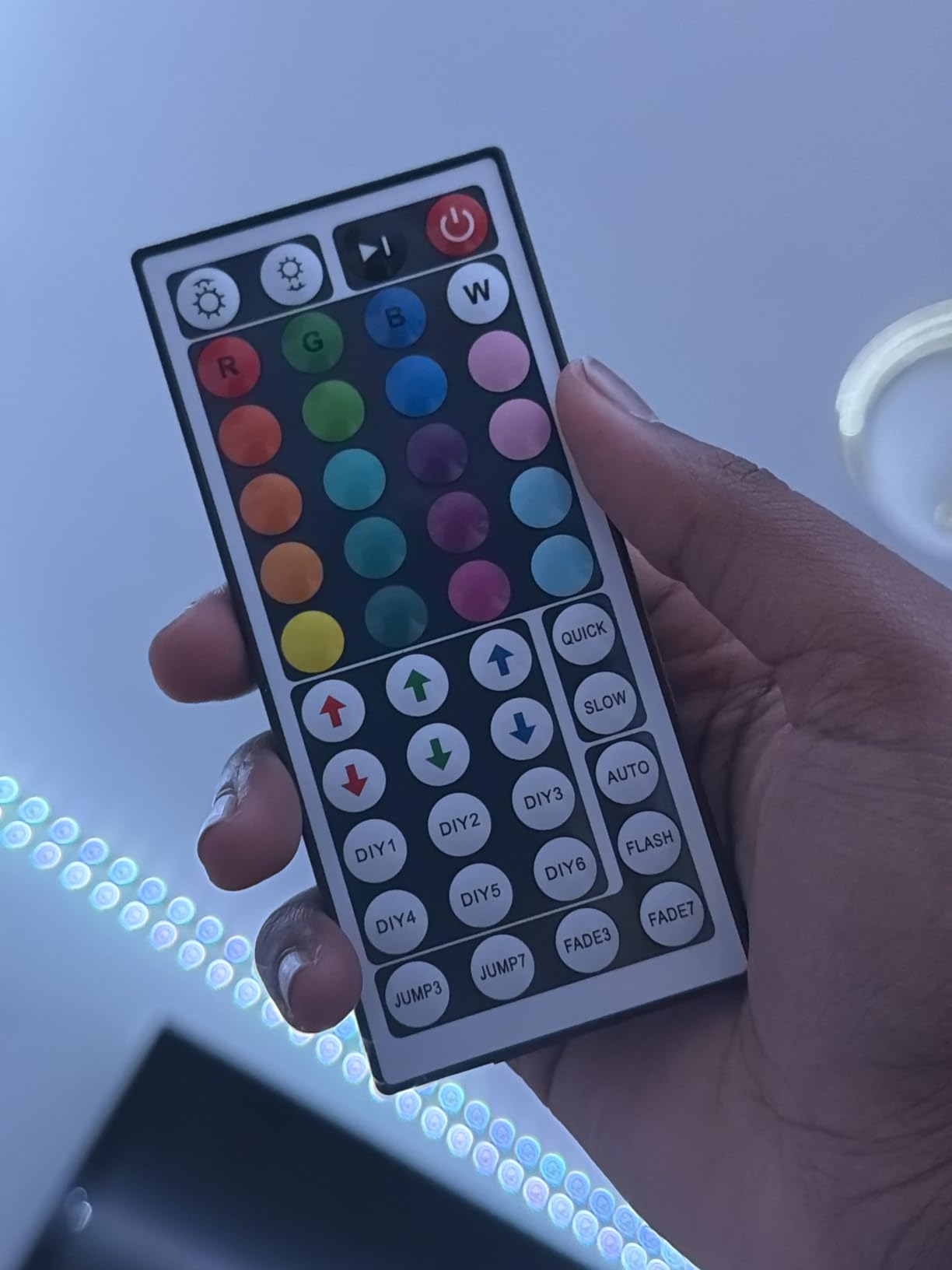 44 Key RGB LED Strip Light Remote Controller Wireless Dimmer IR Remote Control, for SMD 5050 3528 2835 RGB LED Light Strip - 2 Pack customer photo 1