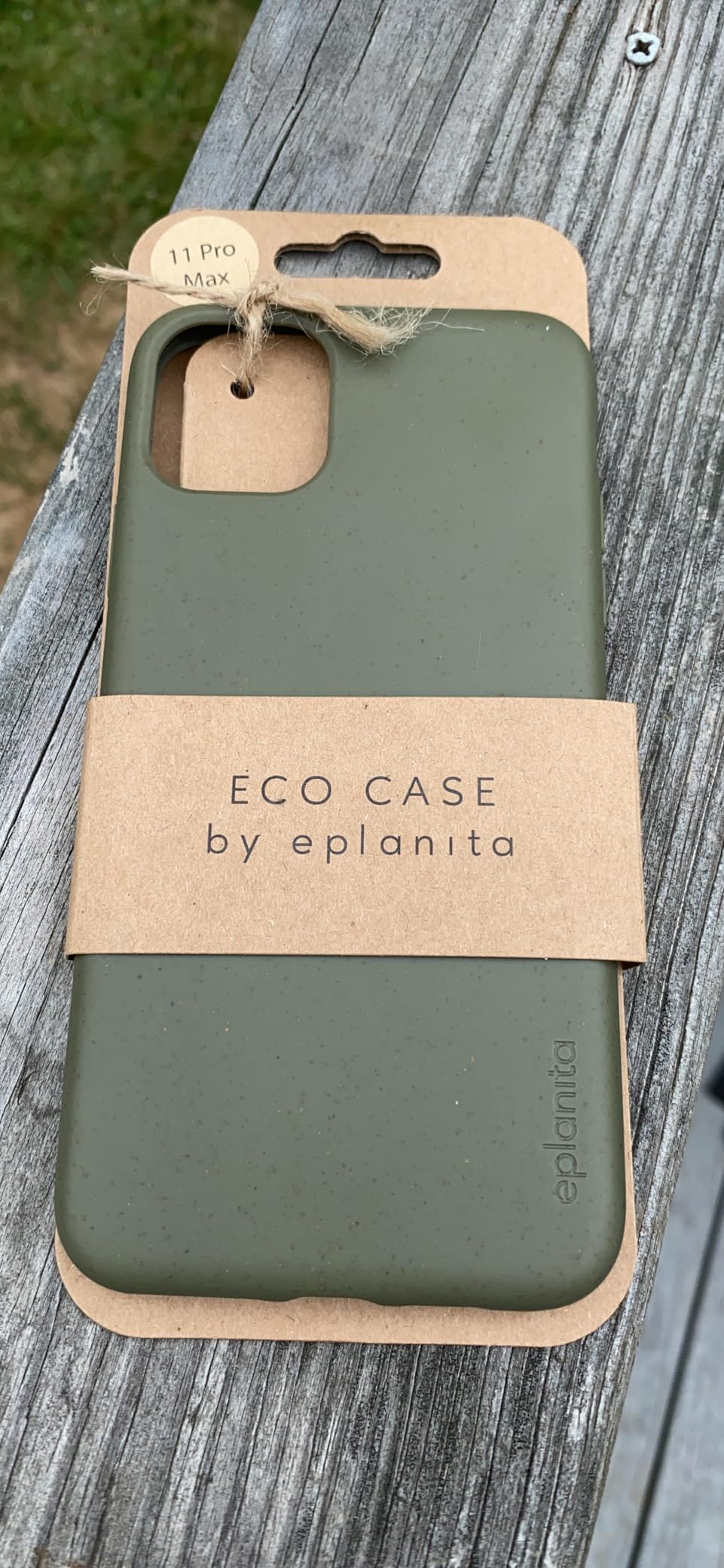 eplanita Eco Mobile Phone Case for iPhone 11, Plant Fiber, Drop Protection Cover, Durable and Sustainable - Khaki customer photo 1