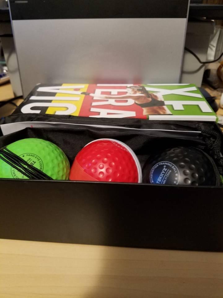 TEKXYZ Reflex Ball with Counter App | Online Community for Boxing Ball, Perfect for Reaction, Agility, Punching Speed, Fight Skill and Hand Eye Coordination | Stocking Stuffer Gift for All Ages customer photo 1