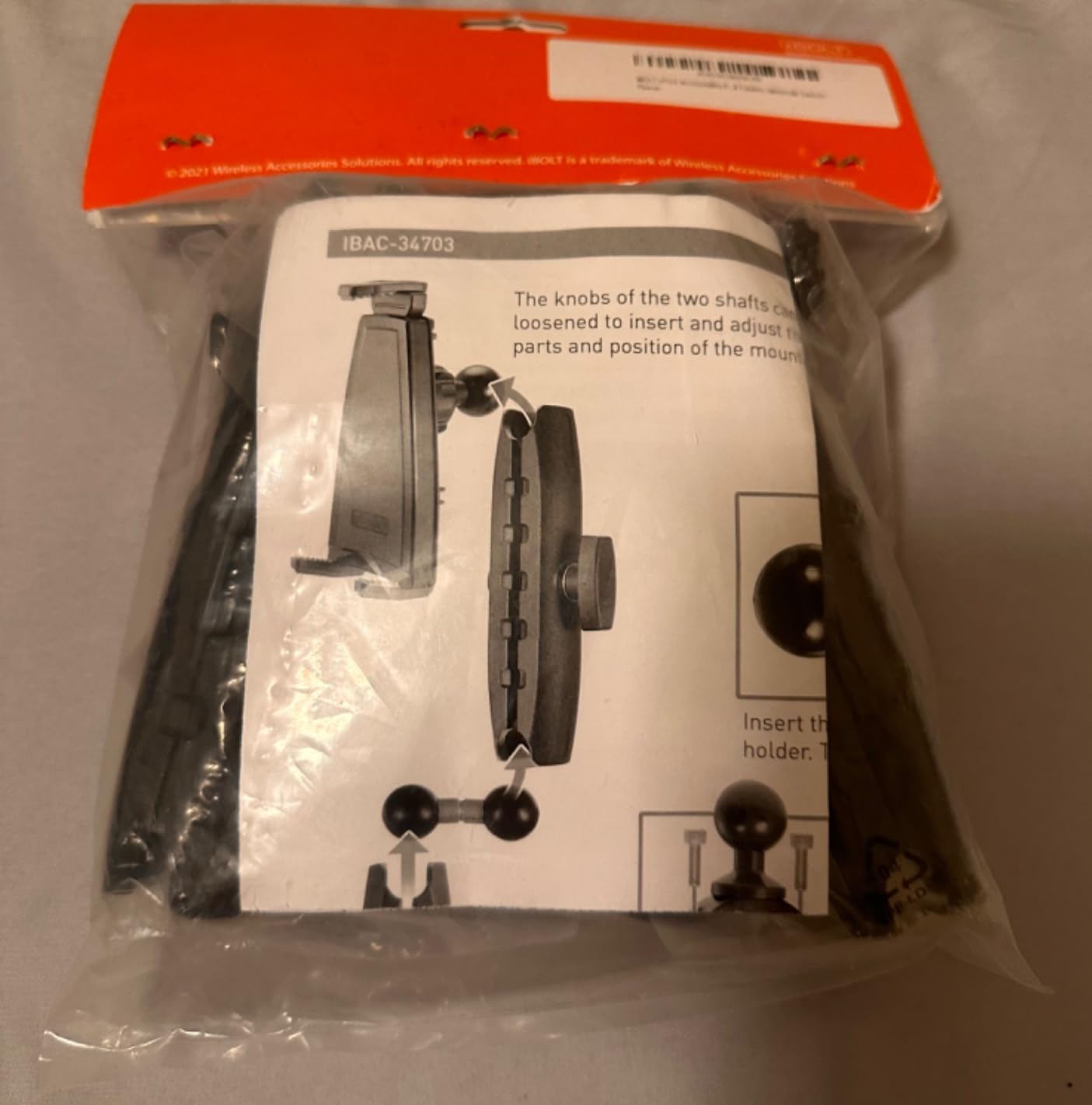 iBOLT sPro2 Accessibility Post/Pole/Rail/Handlebar Mount for Wheelchairs/Exercise Equipment. Fits Devices from 4.7 to 6.7 inches Wide/Tall customer photo 1