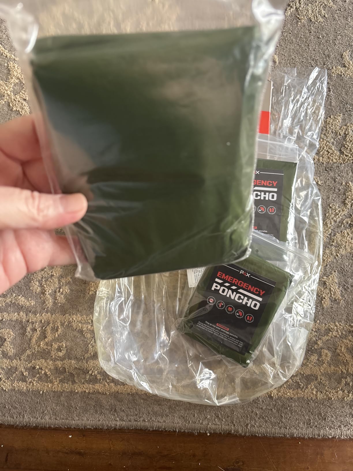 PREPARED4X Emergency Mylar Poncho - Survival Rain Poncho with Hood - Lightweight, Compact, Reusable Emergency Blanket Poncho for Hiking, Camping, Thermal Gear, Car Kit, Outdoors customer photo 2
