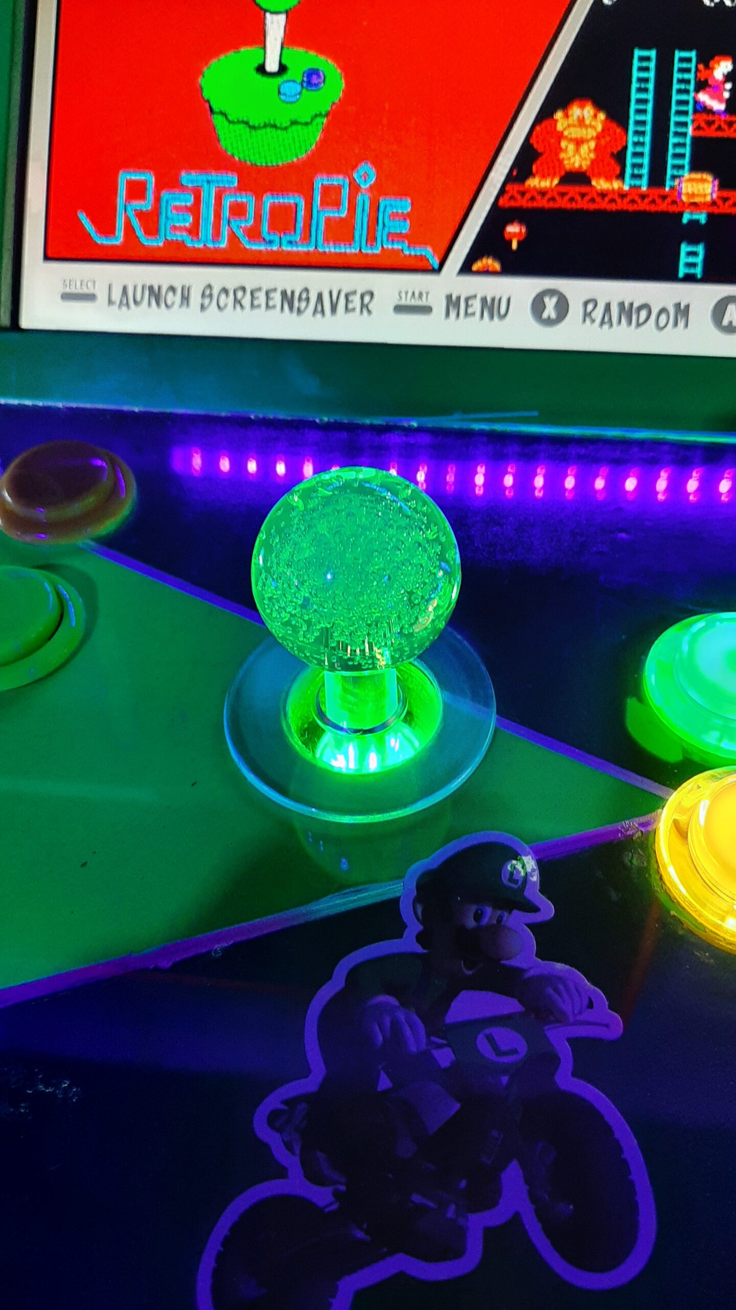 SJ@JX Arcade LED Joystick SANWA Style Fight Game Joystick LED Stick Retro Joy Circular Octagonal Limiter for Retro Pie Raspberry Pi MAME JAMMA customer photo 2