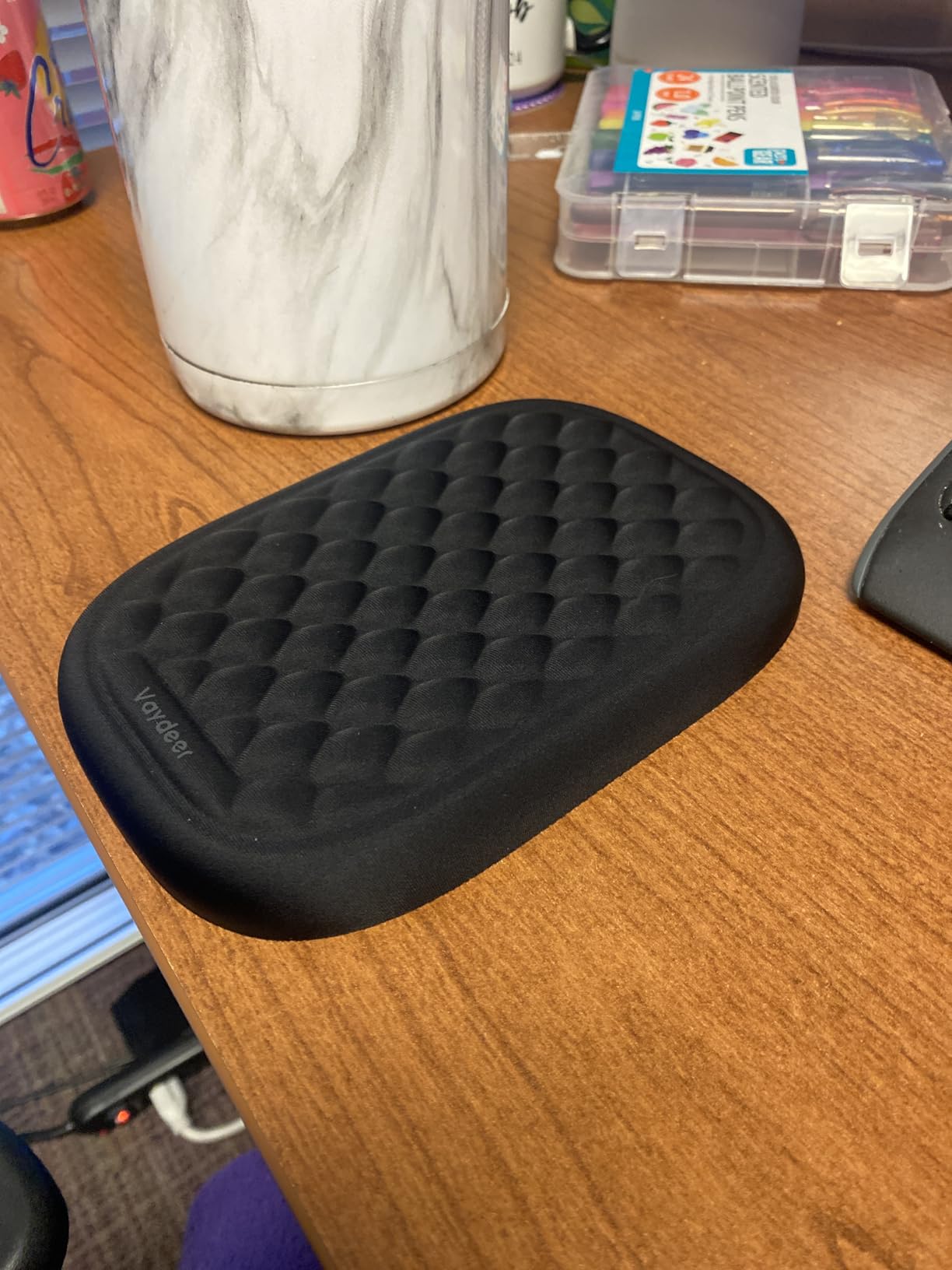 【Upgraded Larger and Thicker】Vaydeer Elbow Rest Pad 1pc, Desk Wrist Rest Memory Foam Armrest, Ergonomic Mouse Cushion Support, Wrist Pain Relief for Computer Laptop Working Typing Gaming Office Gadget customer photo 1