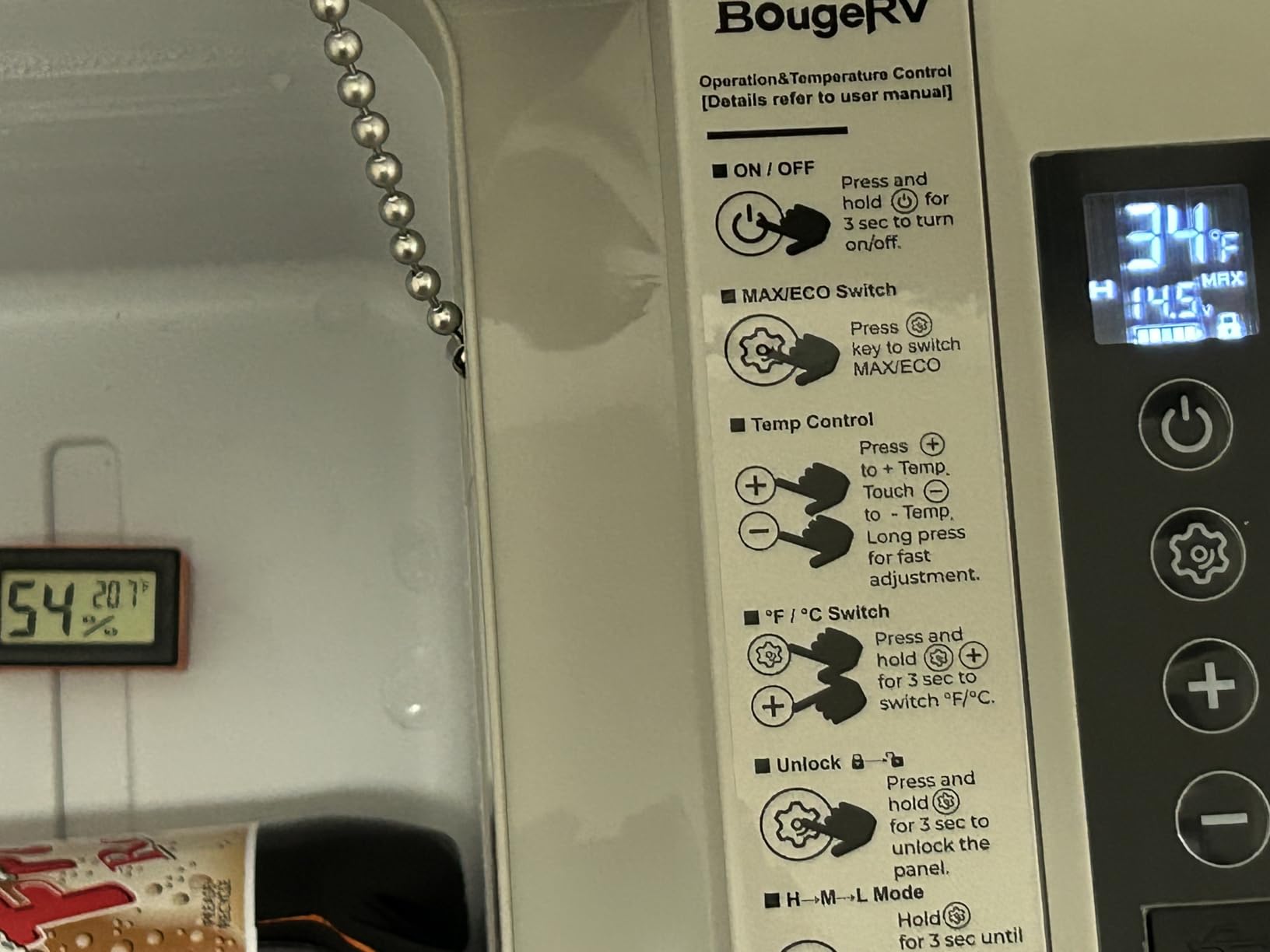 BougeRV 12 Volt Refrigerator 12V Car Fridge 23 Quart Portable Freezer Compressor Cooler 12/24V DC 110~240 Volt AC for Truck Van RV Camper SUV Travel Camping Road Trips Tailgating -7F~50F customer photo 2