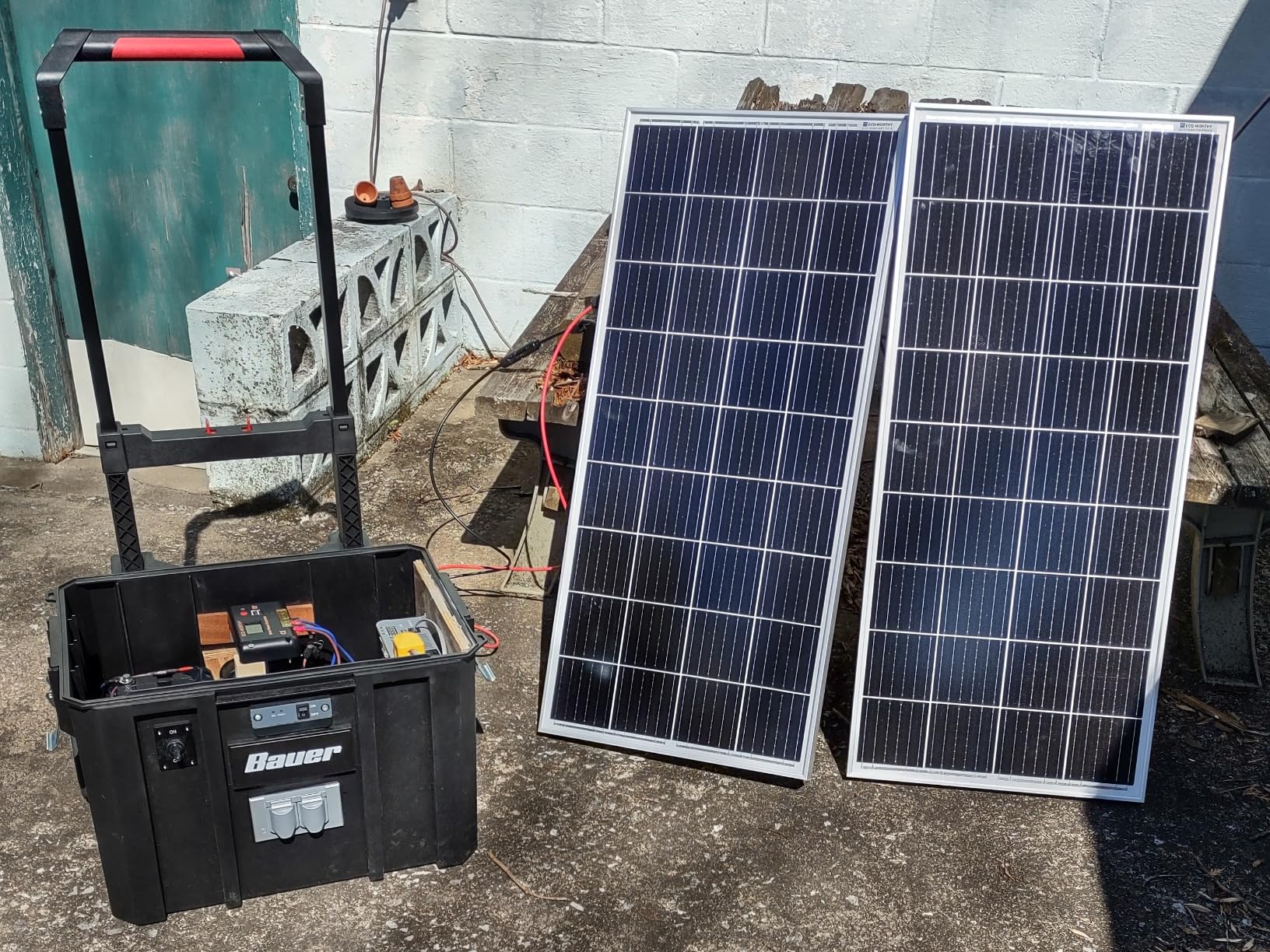 ECO-WORTHY 200 Watt 12V Complete Solar Panel Starter Kit for RV Off Grid with Battery and Inverter: 200W Solar Panels + 30A Charge Controller + 50Ah Lithium Battery + 600W Solar Power Inverter customer photo 1