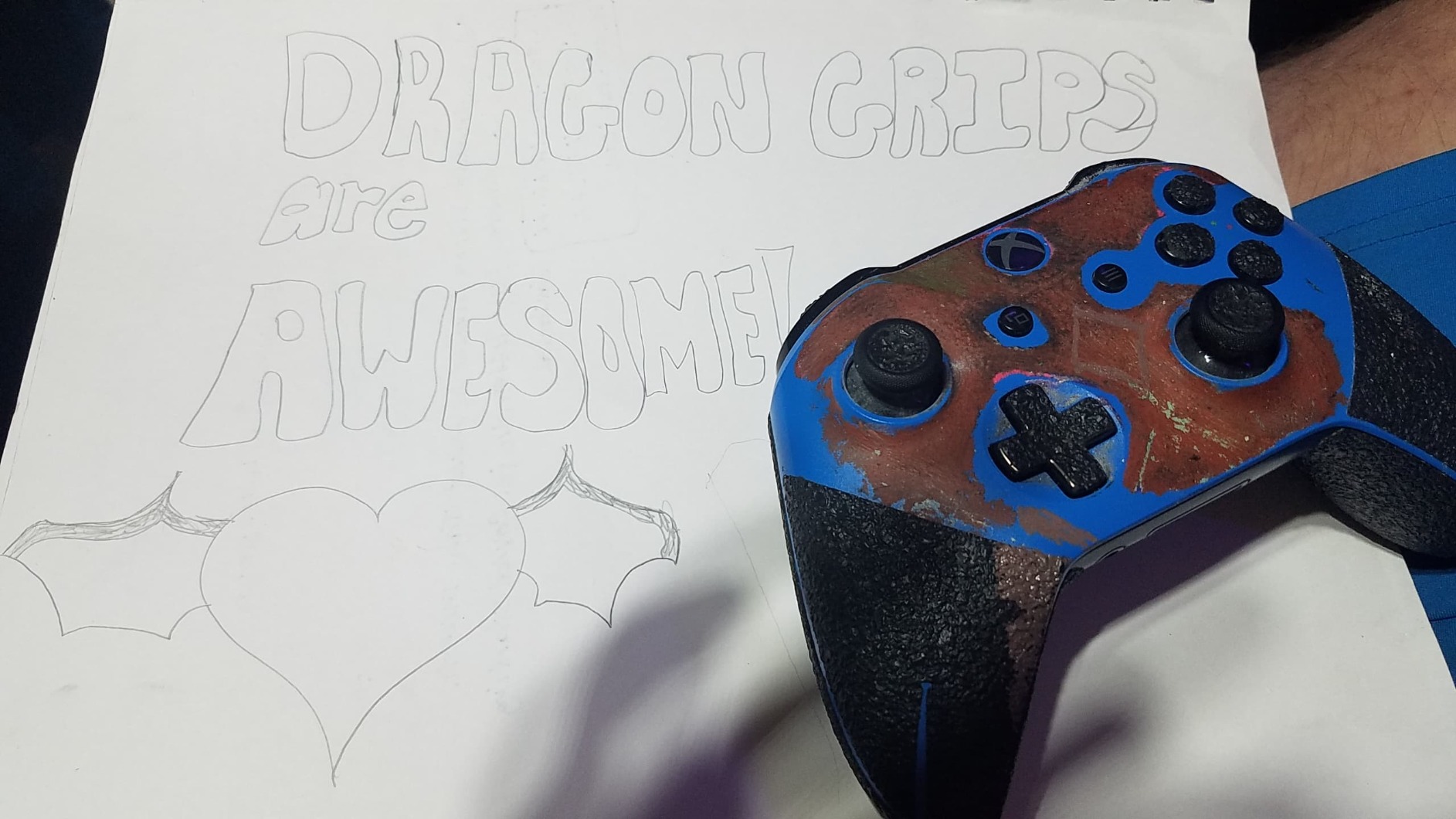 Dragon Grips Xbox Controller Grips - Ultra Thin 0.5mm Anti-Slip Textured Rubber Grip Accessory for Xbox One & Elite Controllers - Full Coverage for Triggers, D-Pad, Top Buttons, Made in USA, Pack of 2 customer photo 2