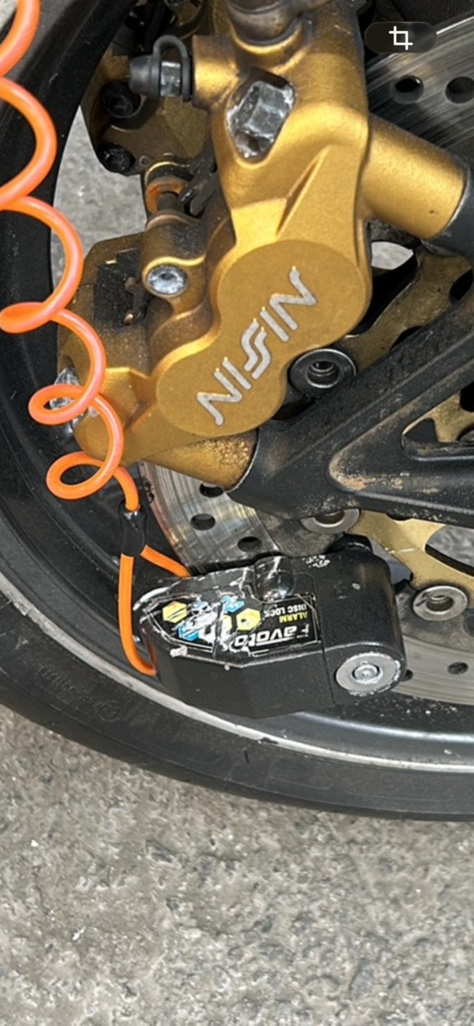 Motorcycle Alarm Disc Brake Lock Anti-Theft Security Wheel Disc Lock Waterproof 110dB Alarm customer photo 1