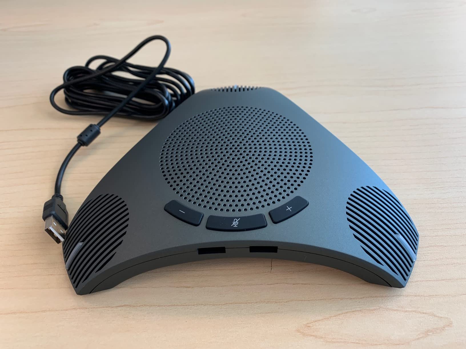 Conference Speaker and Microphone, 360 Omnidirectional USB Speakerphone Microphone with USB Hub, Noise Reduction/Echo Cancellation customer photo 2