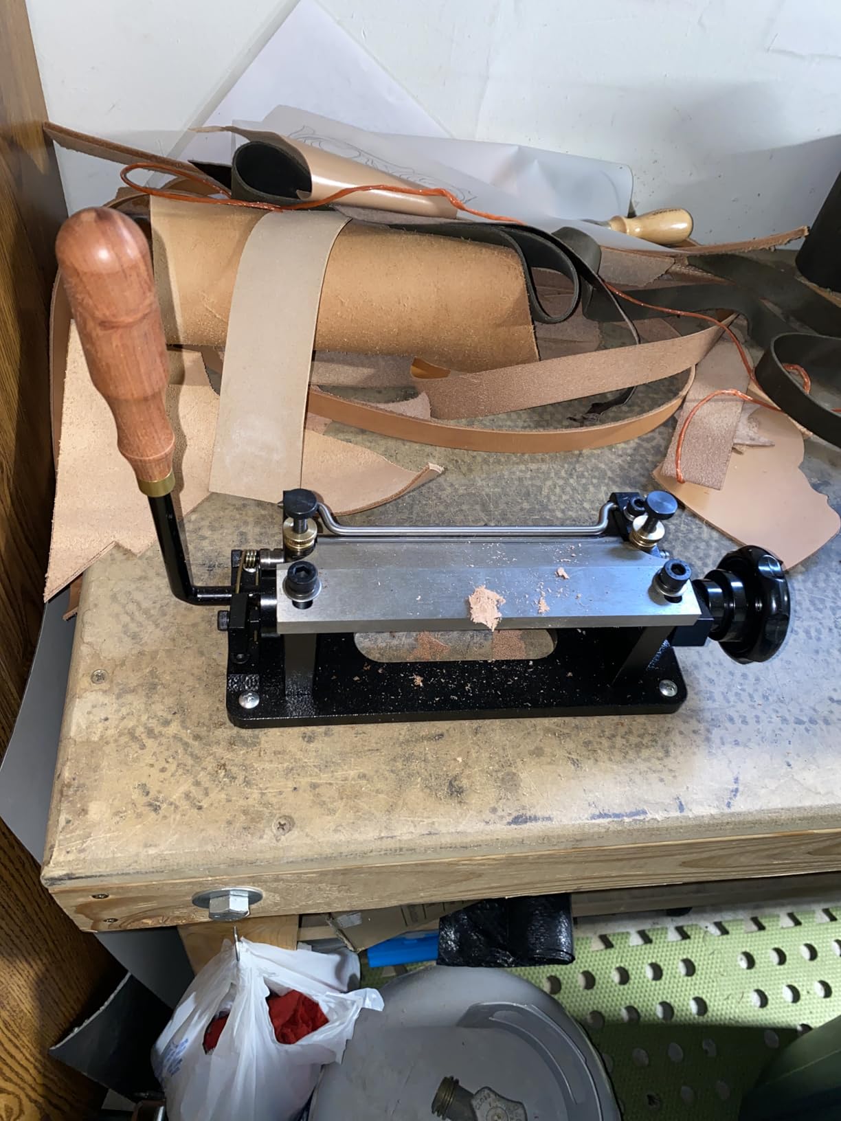 Manual Leather Skiver Paring Machine DIY Leather Peeling Tools 6 inch Cutting Blade Shovel Skin Machine customer photo 1