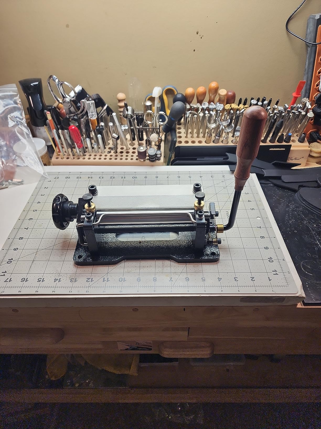 Manual Leather Skiver Paring Machine DIY Leather Peeling Tools 6 inch Cutting Blade Shovel Skin Machine customer photo 2
