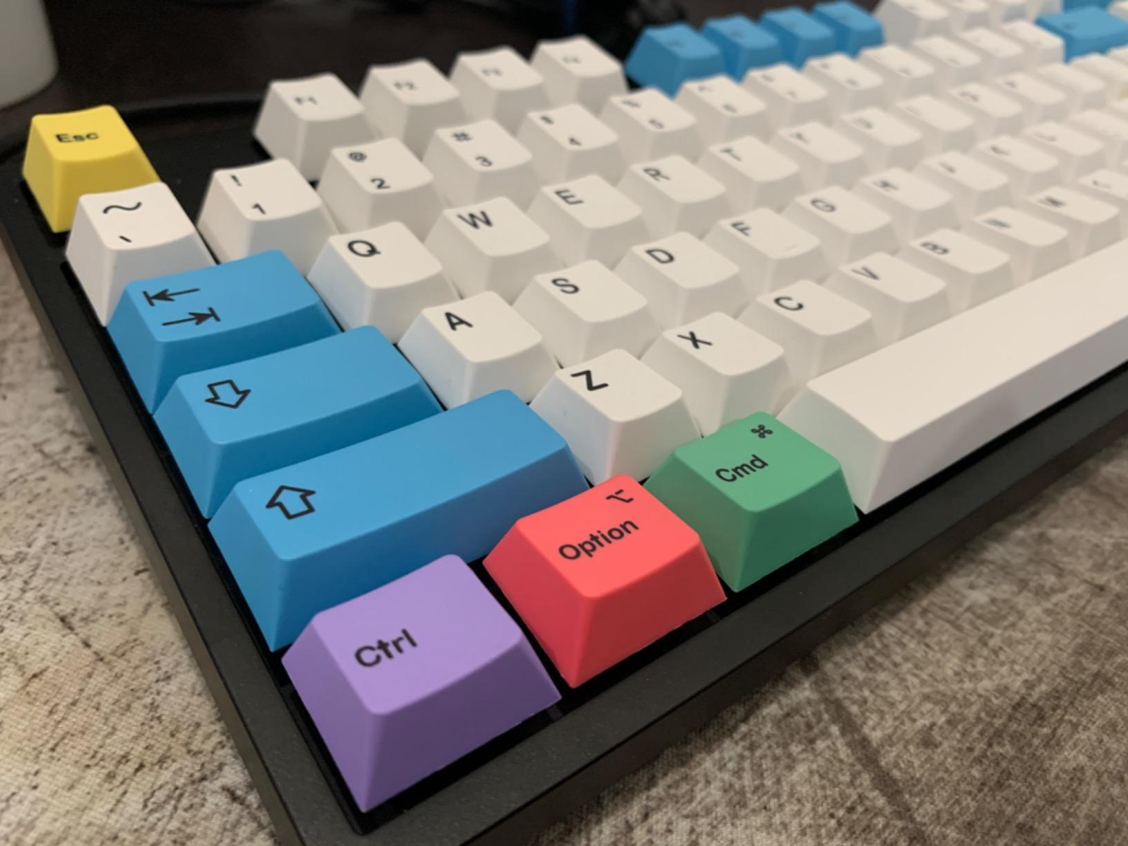HK GAMING Custom Keycaps - Dye Sublimation PBT Keycap Set for Mechanical Keyboard, 139 Keys, Cherry Profile, ANSI US-Layout, Compatible with Cherry MX, Gateron, Kailh, Outemu - Triangle customer photo 1