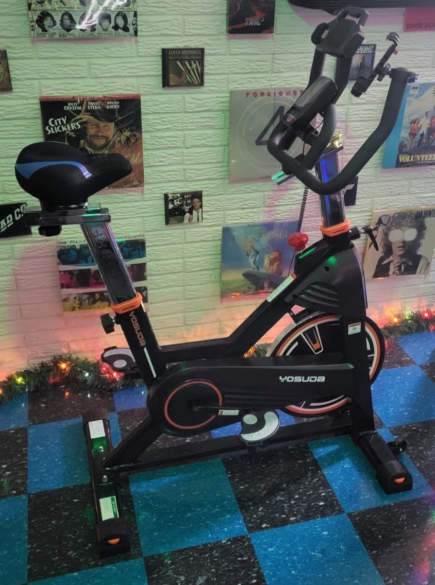 YOSUDA PRO Magnetic Exercise Bike 350 lbs Weight Capacity - Indoor Cycling Bike Stationary with Comfortable Seat Cushion, Silent Belt Drive customer photo 2