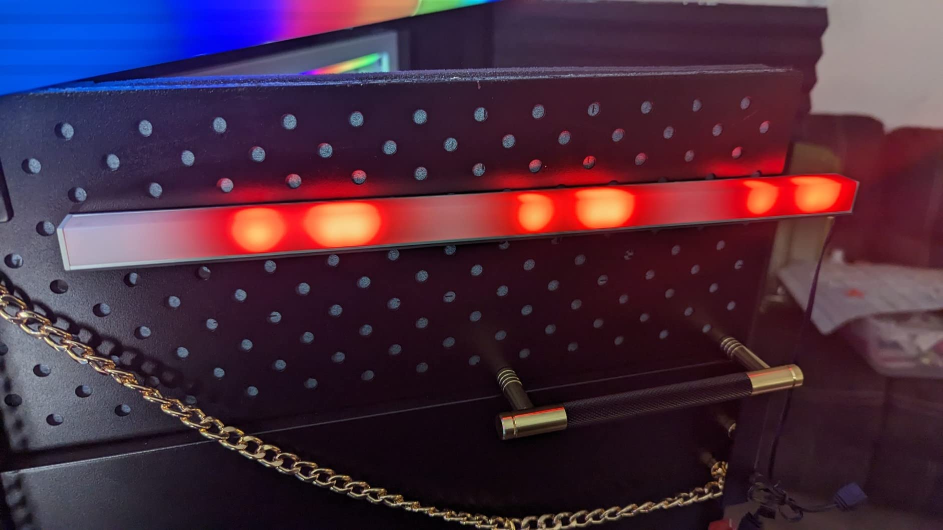 GIM KB-14 Pro Magnetic RGB Light Strip for PC Case, 1.1ft ARGB LED Strip Lights with 5V 3-pin, 4-pin Header & Mini Controller with SATA Header, Sync Color Changing & Light Speed Led Strip customer photo 2