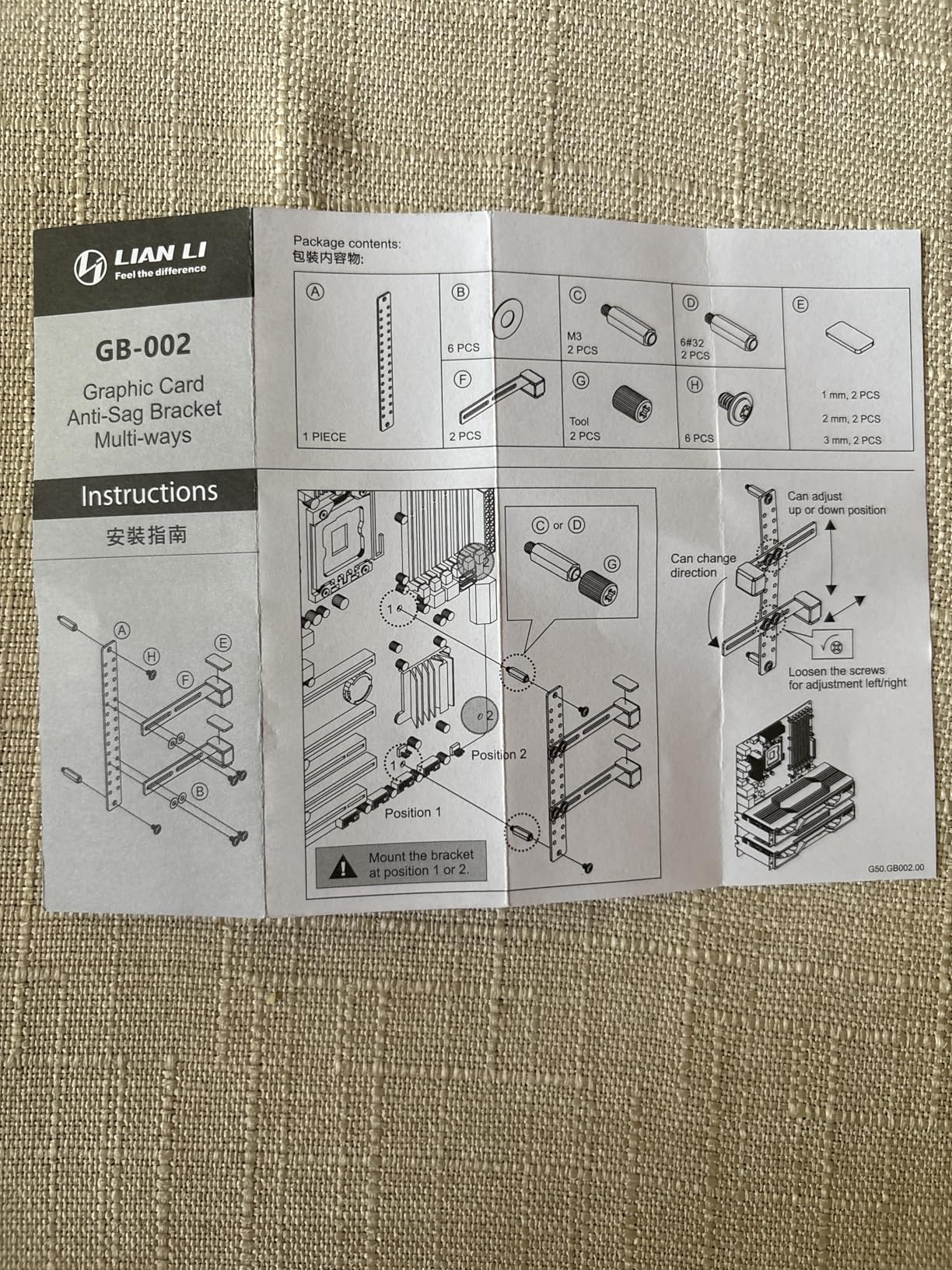 Lian Li GB-002 Graphic Card Anti-Sag Bracket - GPU Support Bracket customer photo 1