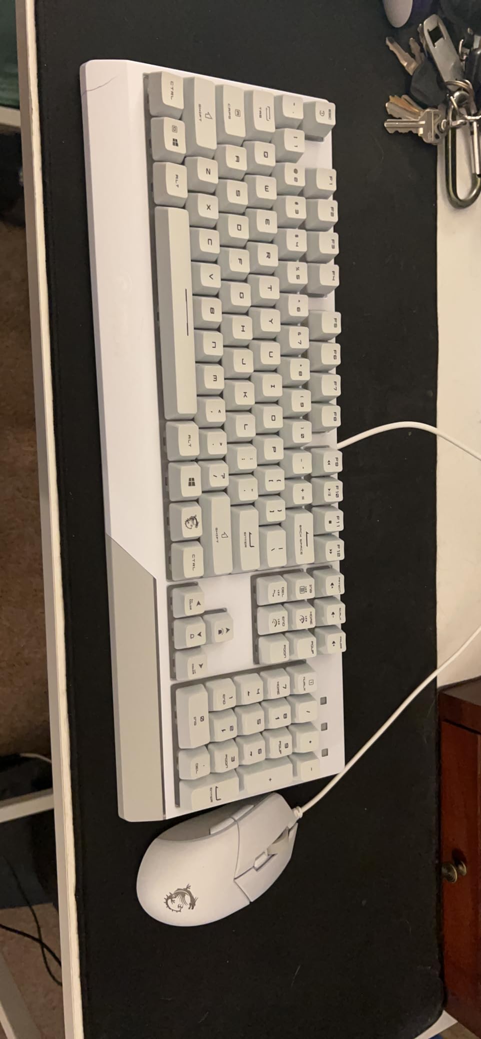 MSI Vigor GK30 Combo White, 6-Zone RGB GK30 Gaming Keyboard & GM11 Gaming Mouse, Water Repellent & Splash-Proof, 5000 DPI customer photo 2
