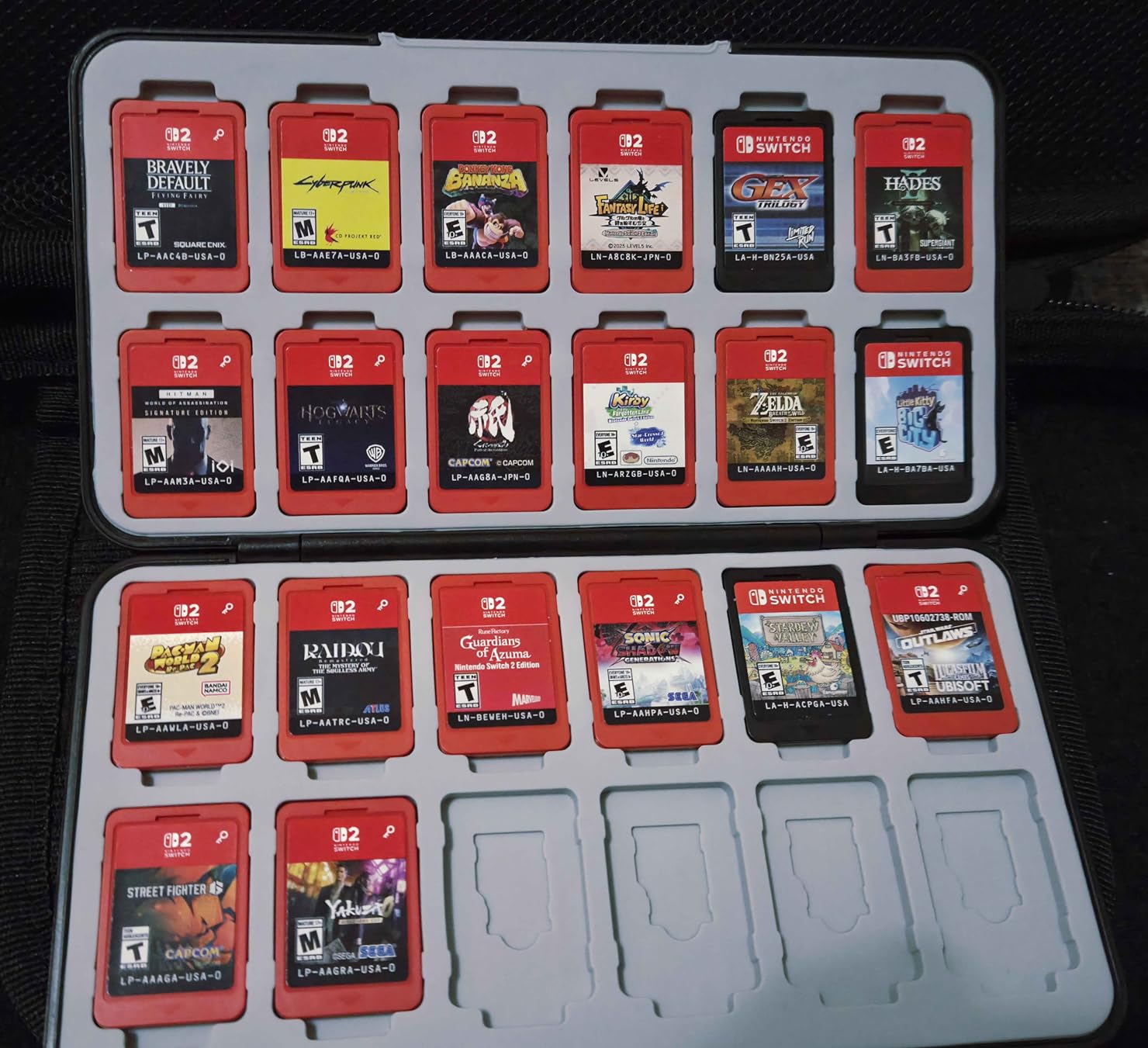 HEIYING Switch Game Card Case for Switch 2 & OLED & Lite,Portable Black Memory Storage Holder with 24 Game Card Slots and 24 Micro SD Cards Slots for Easy carrying customer photo 2