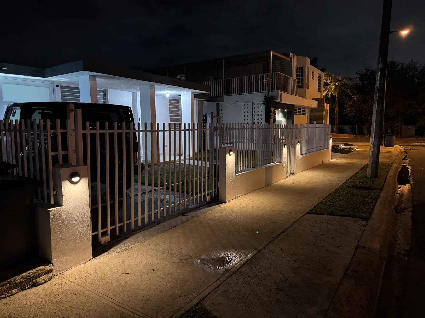 SUNVIE Low Voltage Deck Lights with Fastlock2 Wire Connector 5W LED Landscape Step Stair Lights Outdoor Accent Lighting Garden Post Fence Light 3000K 12-24V AC/DC 3.2FT ETL Listed Cord, 8 Pack customer photo 1