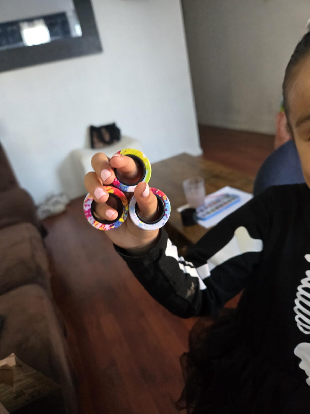 BunMo Easter Basket Stuffers - Fidget Rings - Black Magnetic Rings - Improved N45 Magnets, BPA-Free - Quiet Fidget Toy for Adults & Teens - Easter Basket Stuffers for Adults customer photo 2