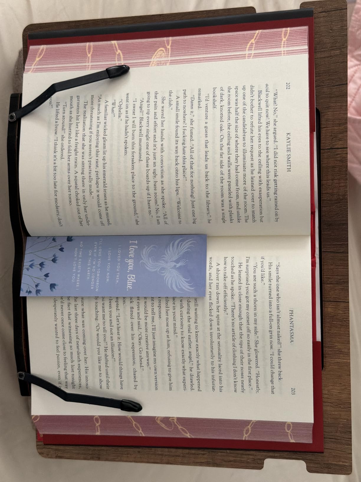 Book Stand for Reading in Bed with Storage - Book Holders for Reading Hands Free, Bed Book Holder and Book Display Stand, Perfect Book Stands for Reading, Study, Bed or Desk Use customer photo 2