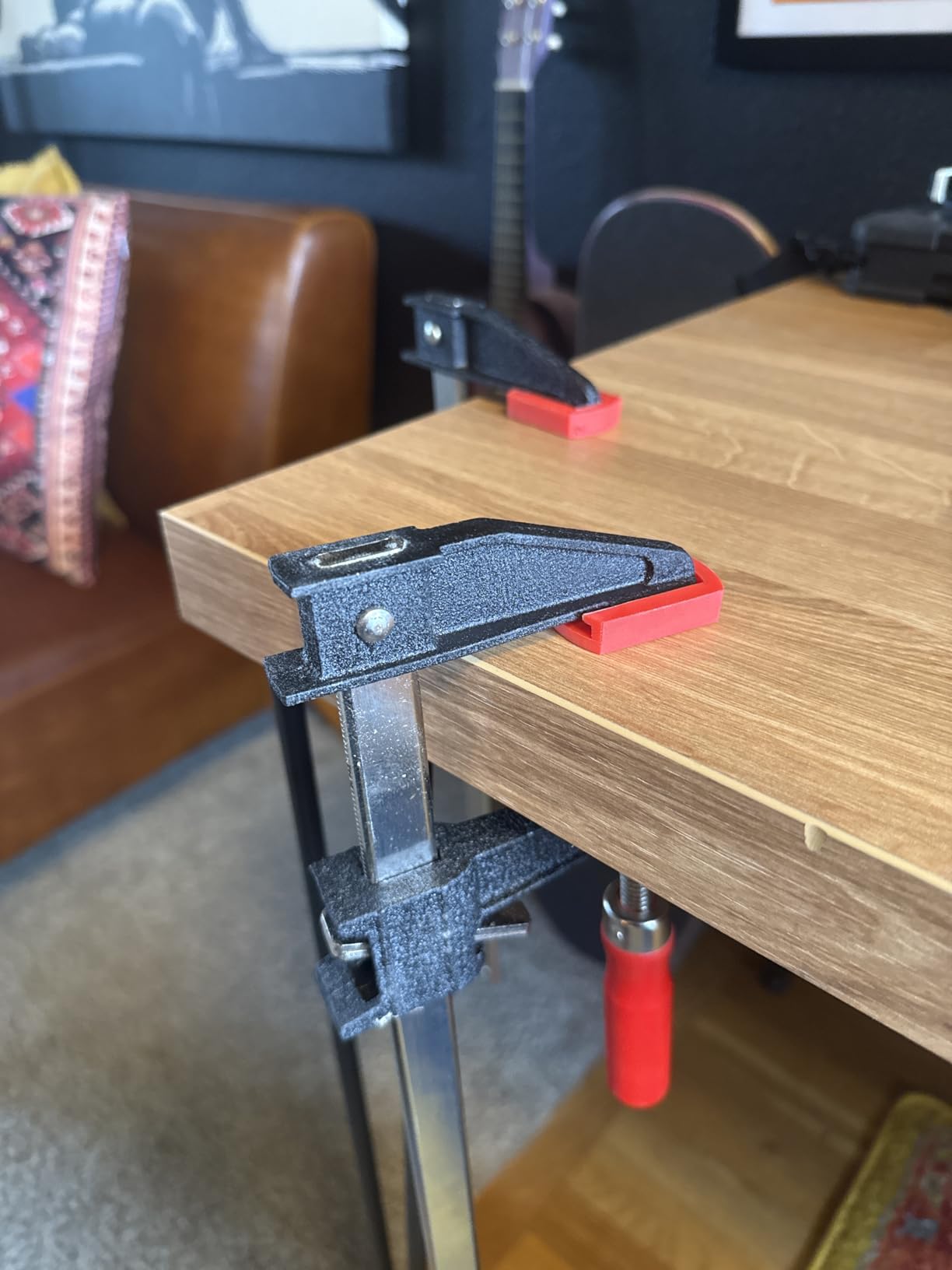 BESSEY GSCC4PK-C Clamp Set for Woodworking, F-style with Wood Handle, Replaceable Pads, 2 x 6 In and 2 x 12 In, 600 lb customer photo 2