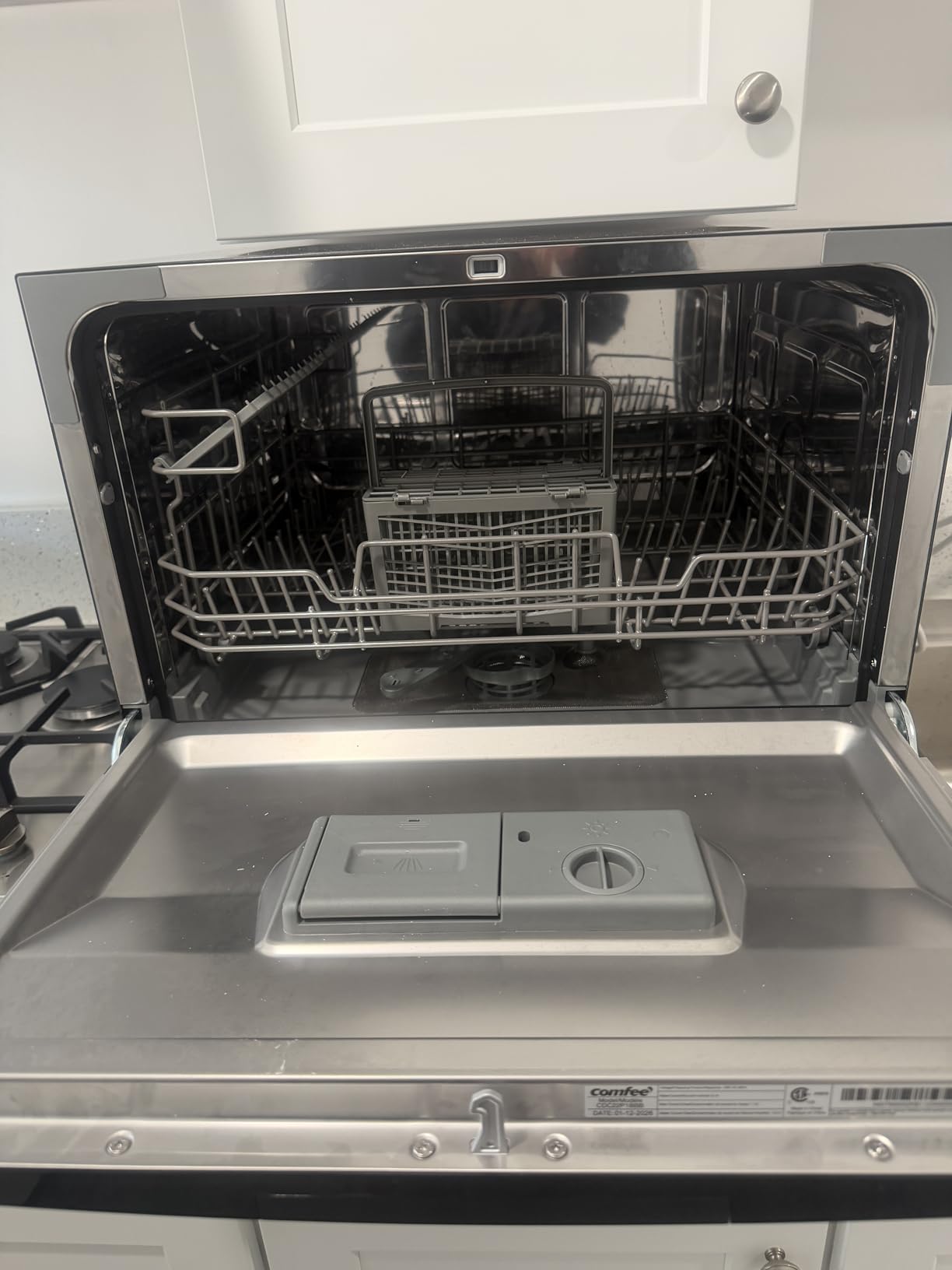 COMFEE' Countertop Dishwasher, Energy Star Portable Dishwasher, 6 Place Settings & 8 Washing Programs, Speed, Baby-Care, ECO& Glass, Dish Washer for Dorm, RV& Apartment, Black customer photo 2