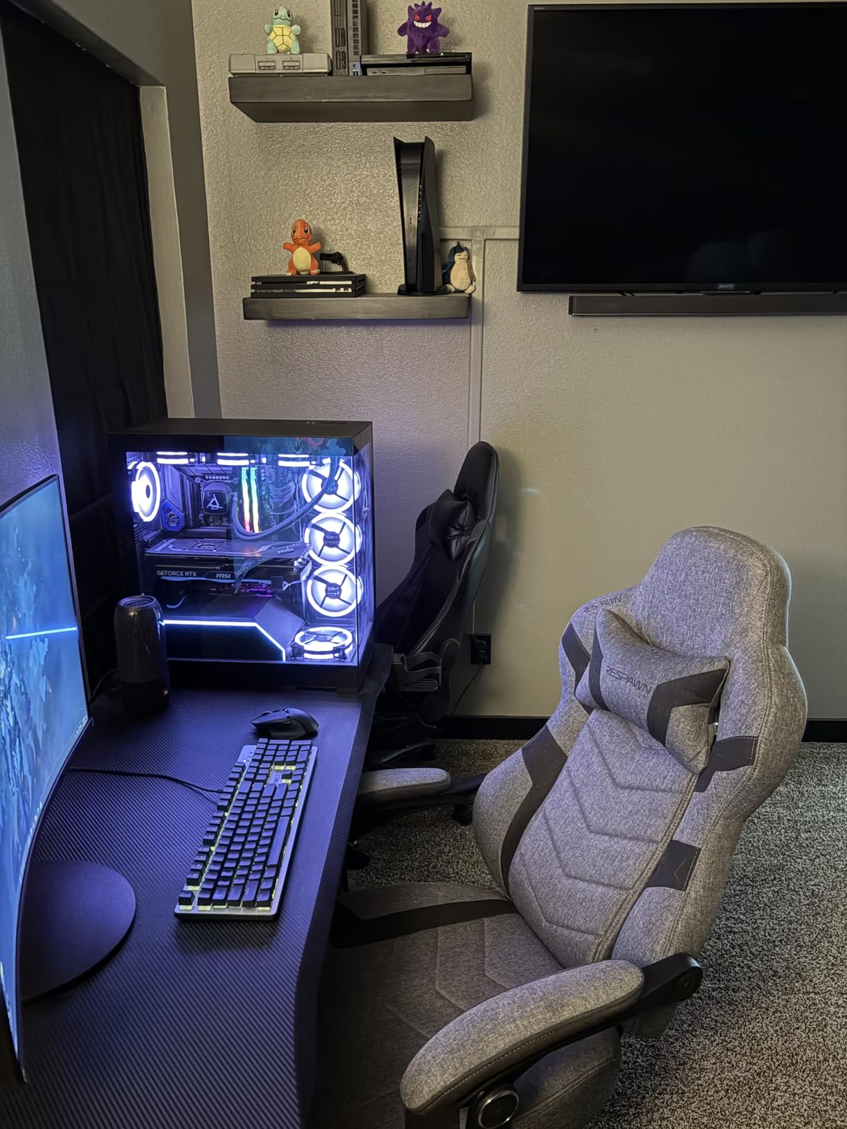 RESPAWN 110 Pro Ergonomic Gaming Chair with Footrest for Adults - Comfortable Office Gaming Recliner with Lumbar Support and Headrest, Racing Style Video Game Chairs for Computer Gamer - Black customer photo 1